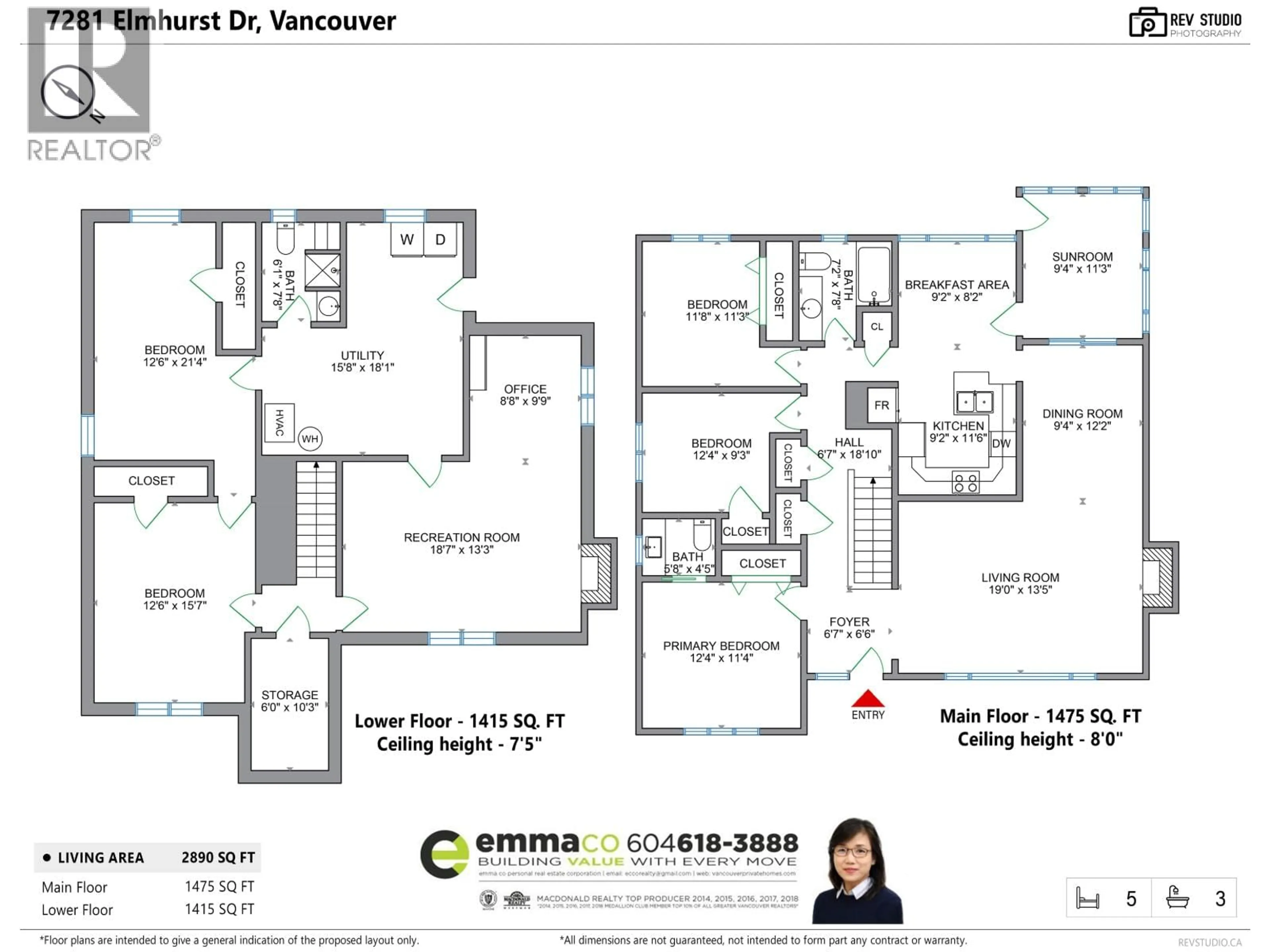 Floor plan for 7281 ELMHURST DRIVE, Vancouver British Columbia V5S2X5