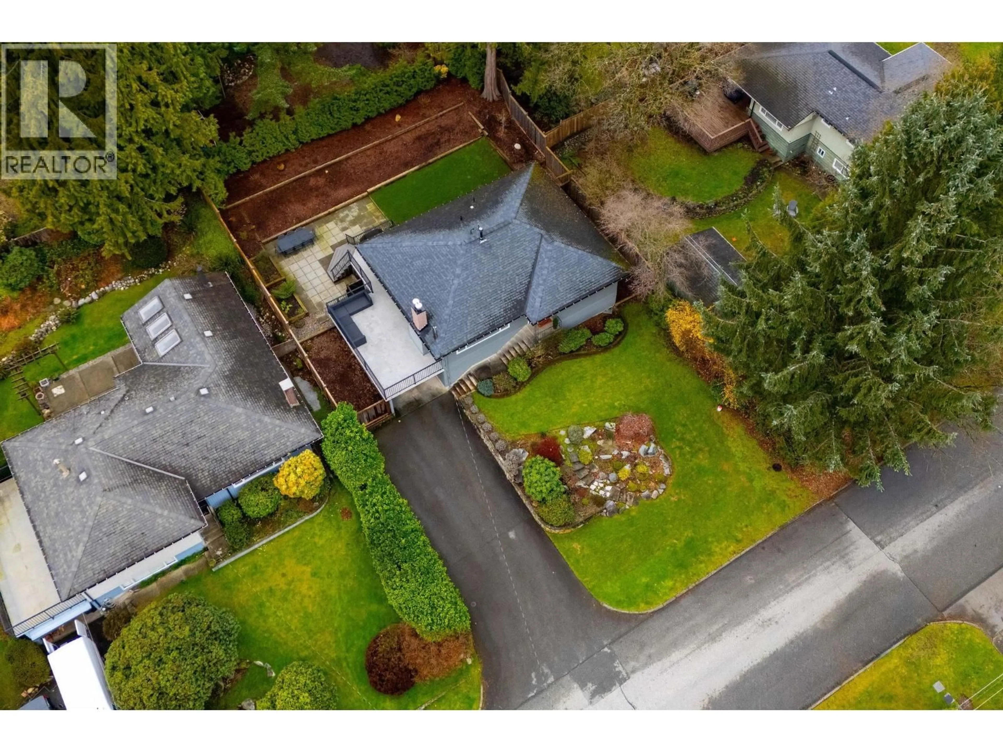 A pic from outside/outdoor area/front of a property/back of a property/a pic from drone, street for 2223 GREYLYNN CRESCENT, North Vancouver British Columbia V7J2X6