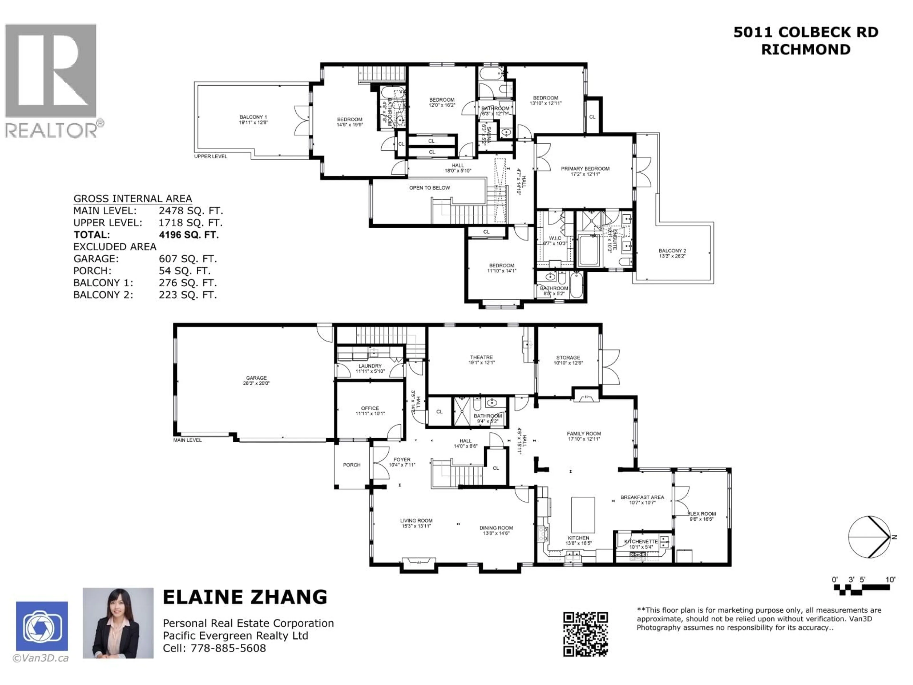 Floor plan for 5011 COLBECK ROAD, Richmond British Columbia V7C3E4