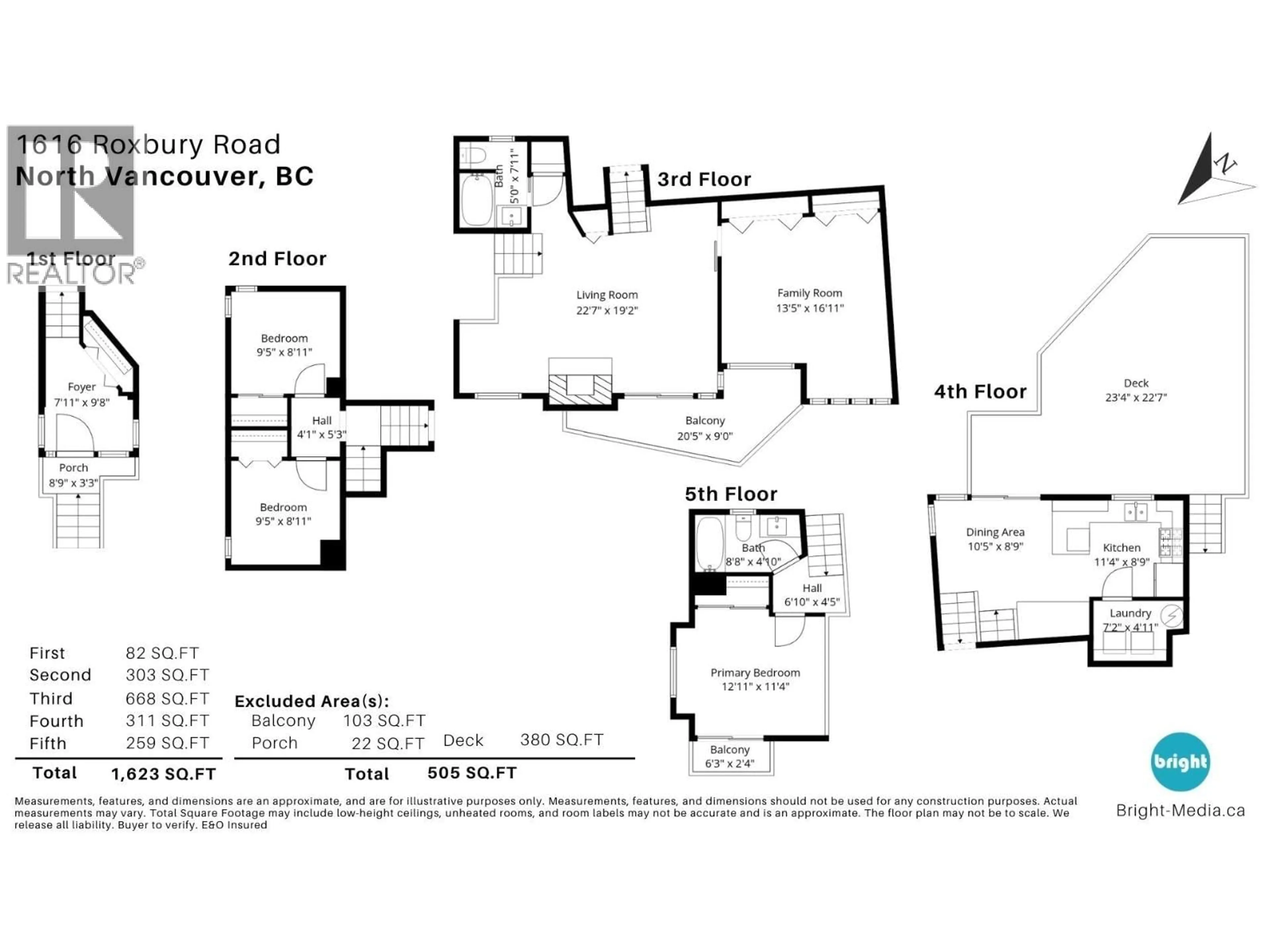 Floor plan for 1616 ROXBURY ROAD, North Vancouver British Columbia V7G2B2
