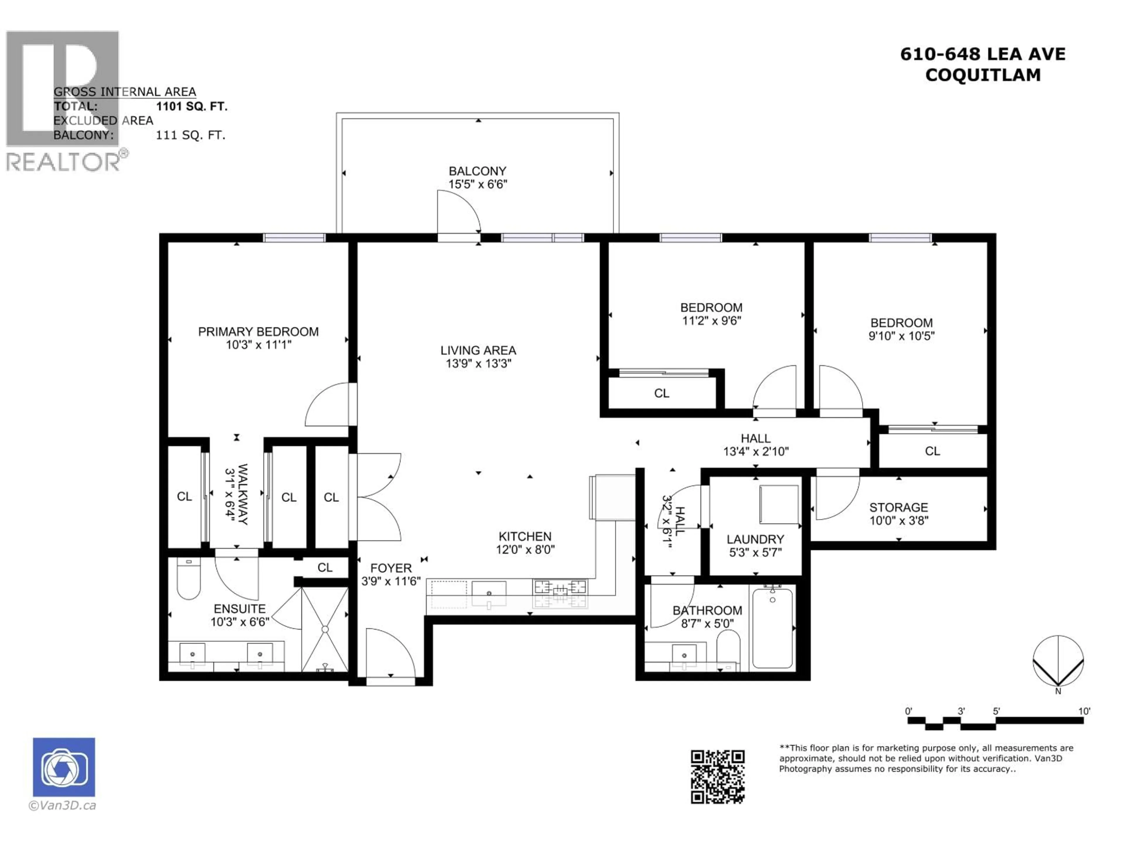 Floor plan for 610 - 648 LEA AVENUE, Coquitlam British Columbia V3J0P1