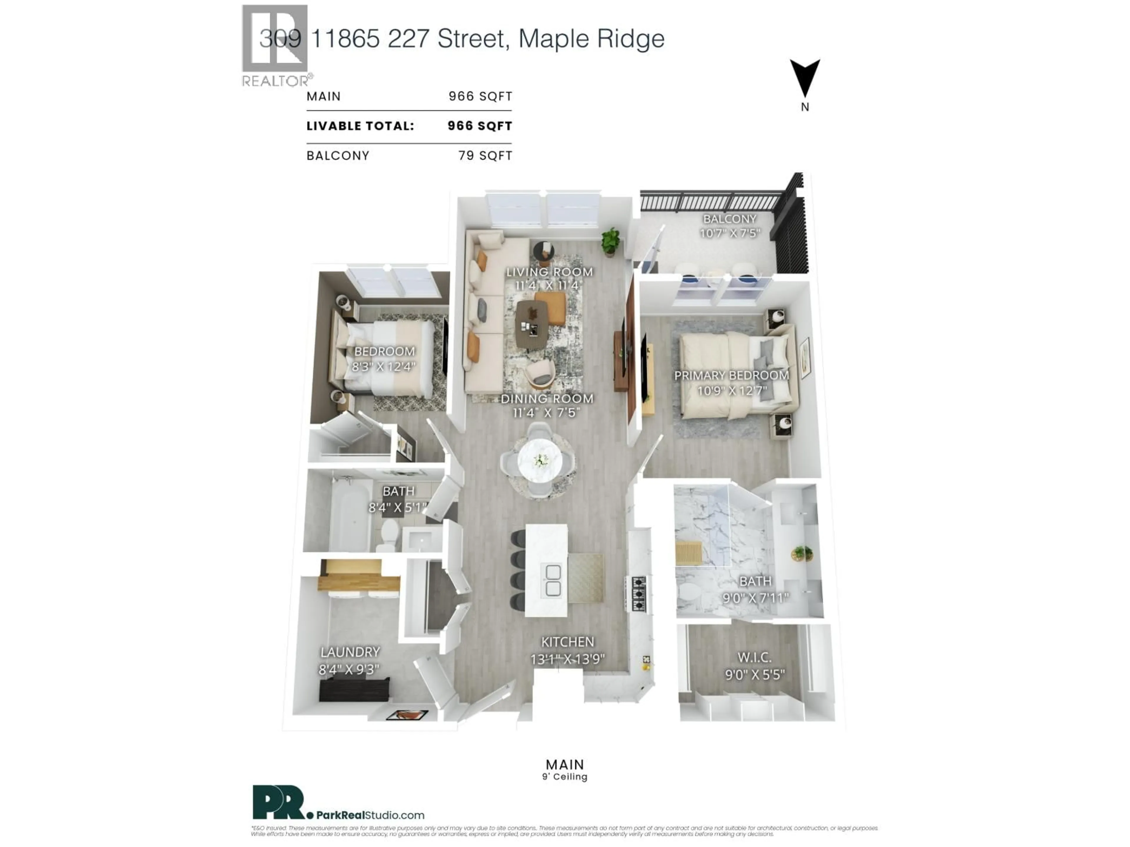 Floor plan for 309 - 11865 227 STREET, Maple Ridge British Columbia V2X6H9