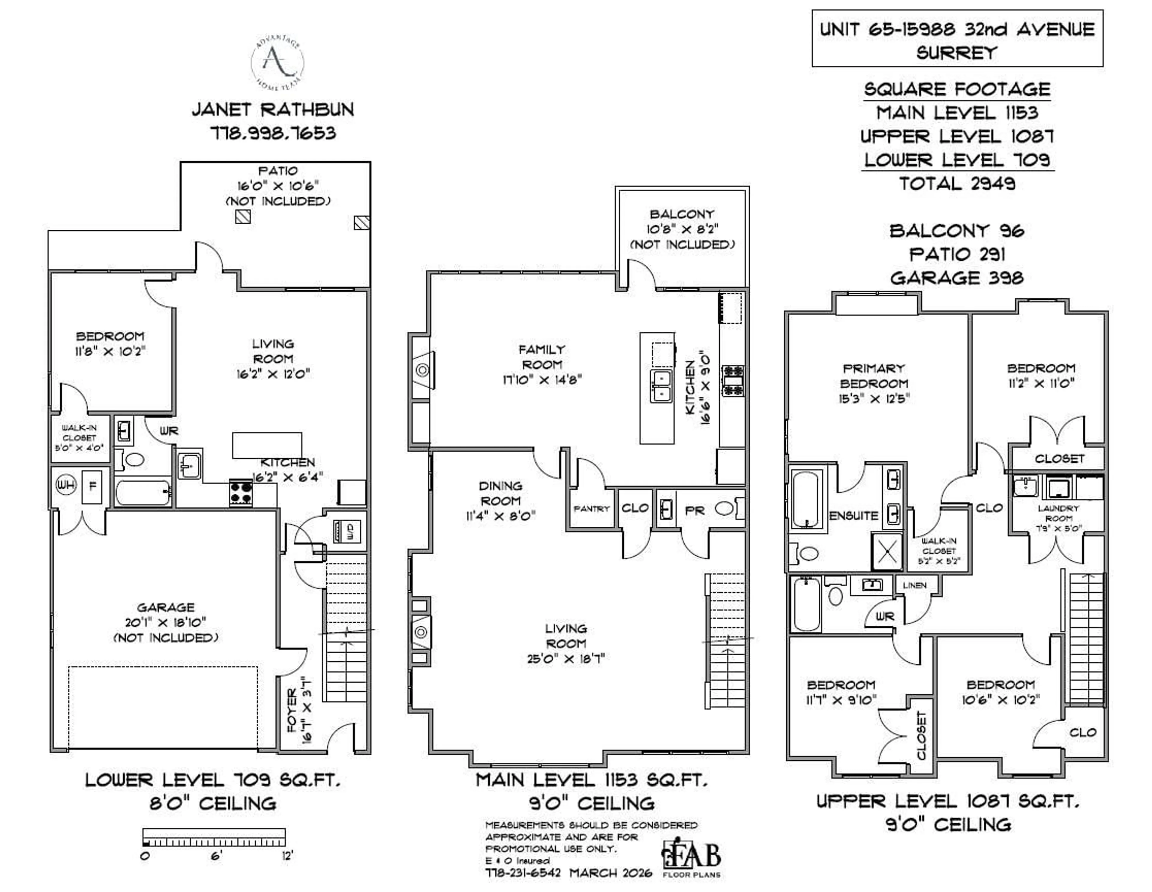Floor plan for 65 - 15988 32 AVENUE, Surrey British Columbia V3Z2J4
