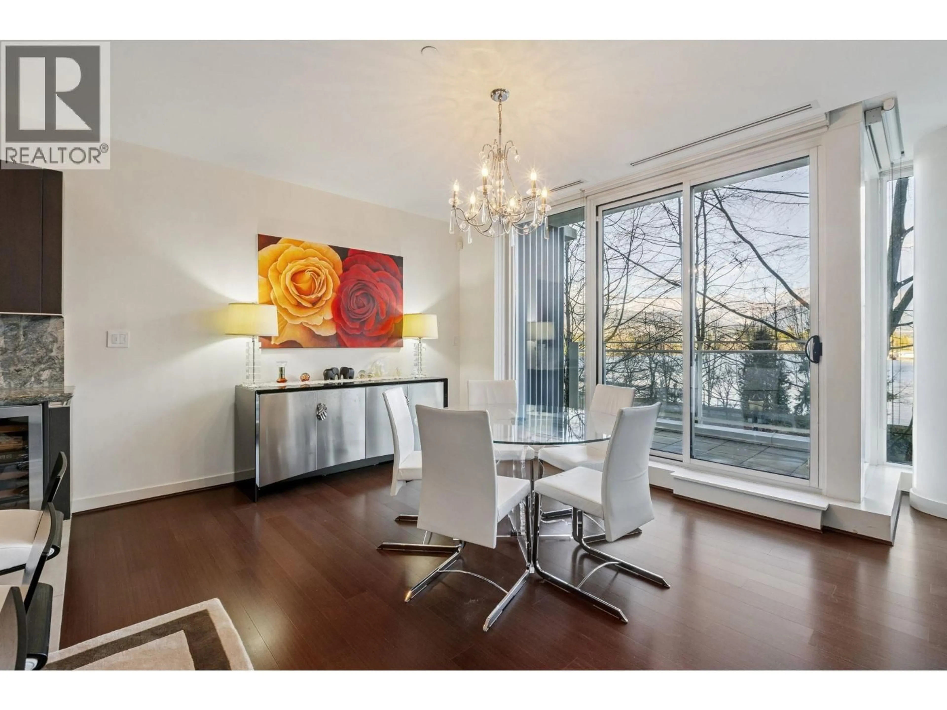 Dining room, wood/laminate floor for TH102 - 1139 CORDOVA STREET, Vancouver British Columbia V6C0A2