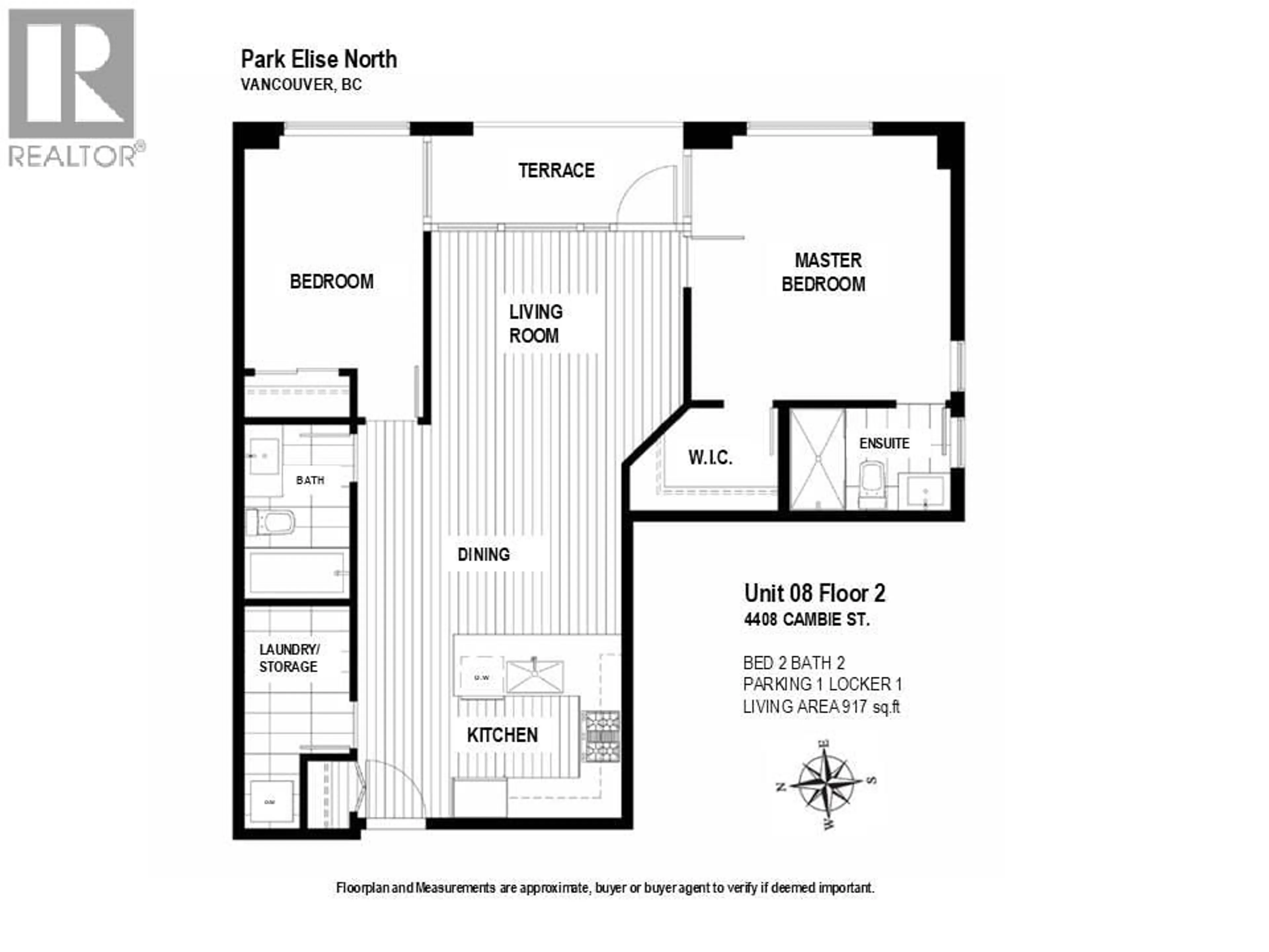 Floor plan for 208 - 4408 CAMBIE STREET, Vancouver British Columbia V5Y0M2