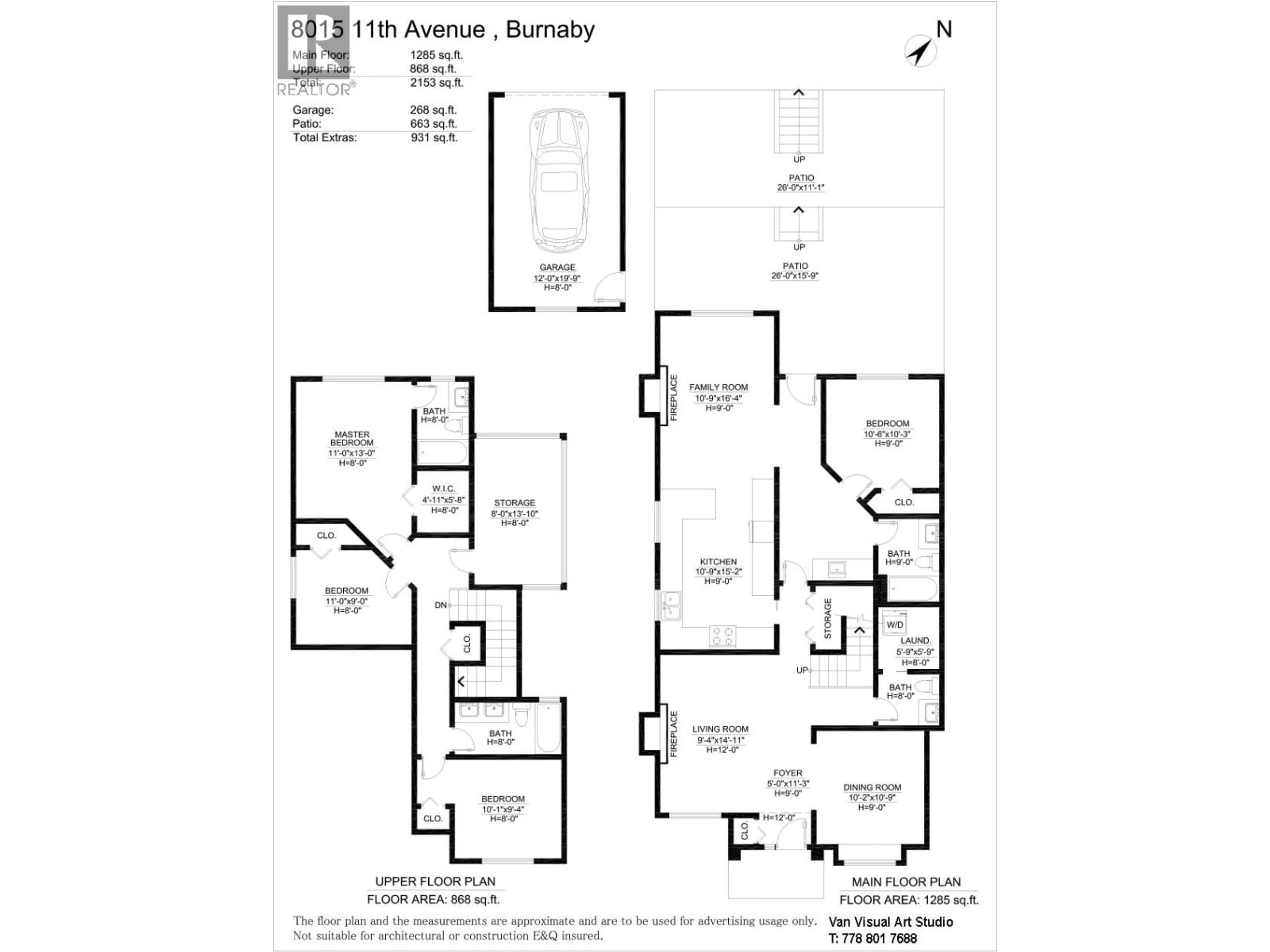 Floor plan for 8015 11TH AVENUE, Burnaby British Columbia V3N2N8