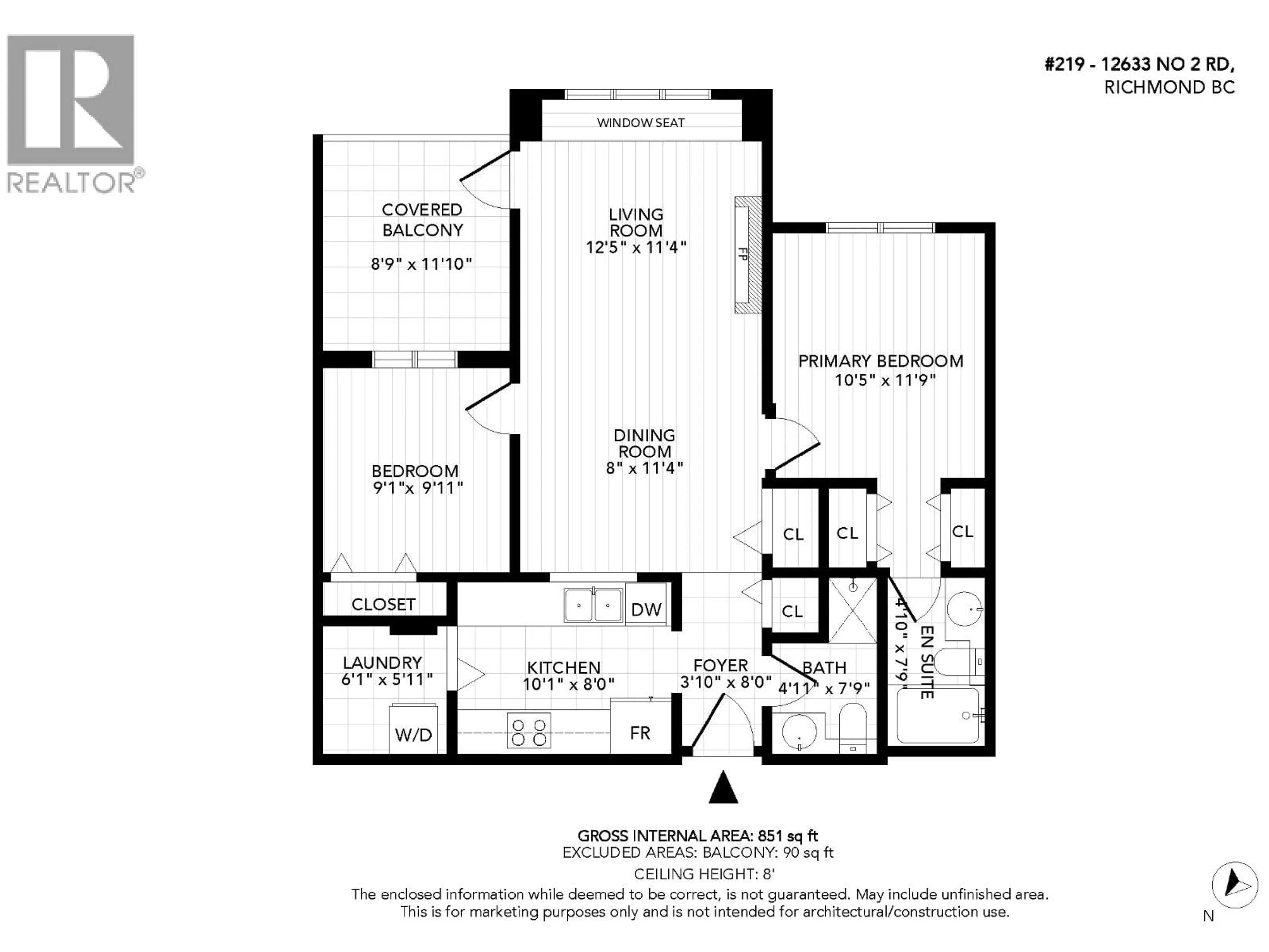 Floor plan for 219 - 12633 NO. 2 ROAD, Richmond British Columbia V7E6N5