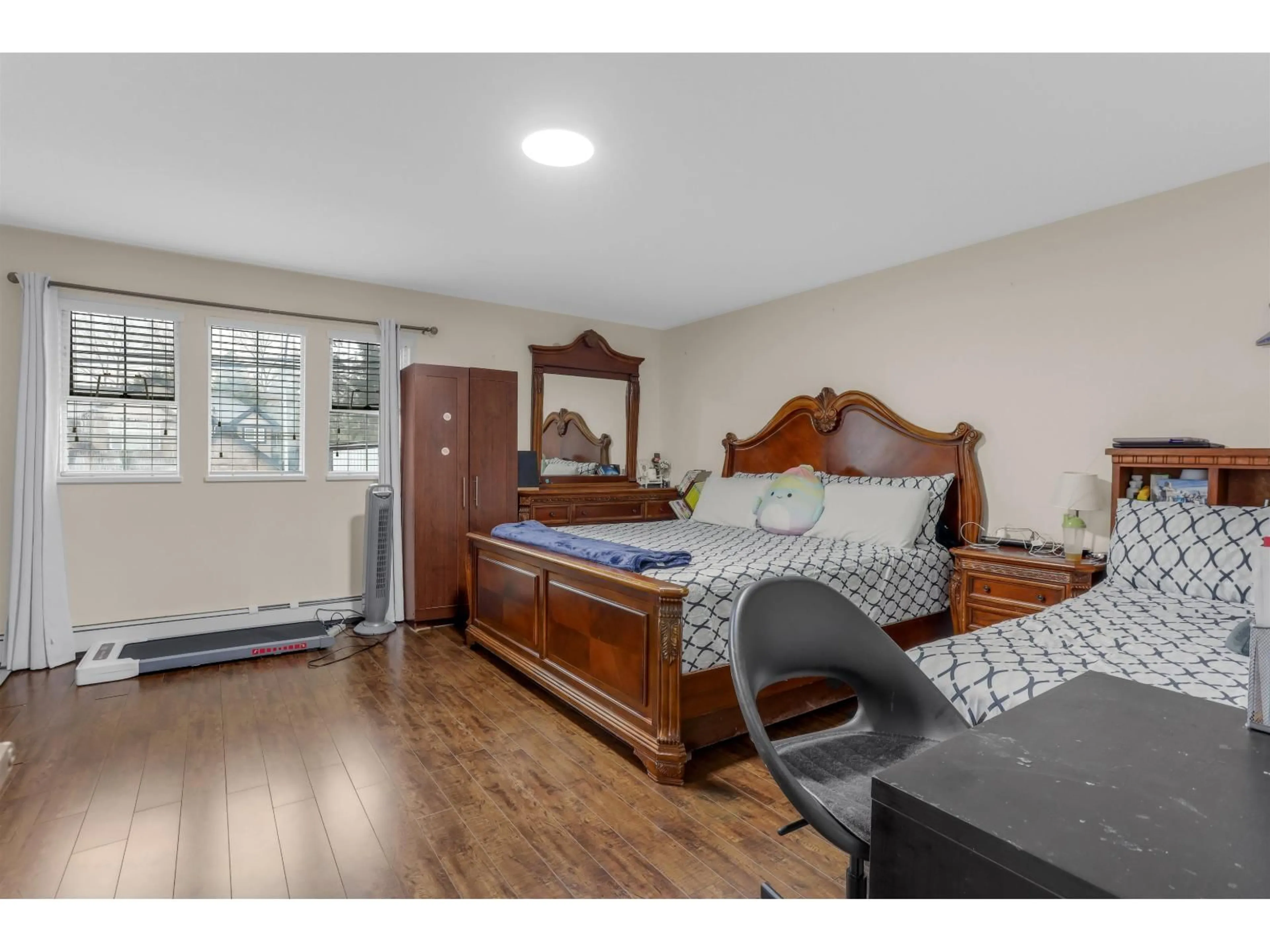 Bedroom with bed, wood/laminate floor for 8502 148 STREET, Surrey British Columbia V3S3G4