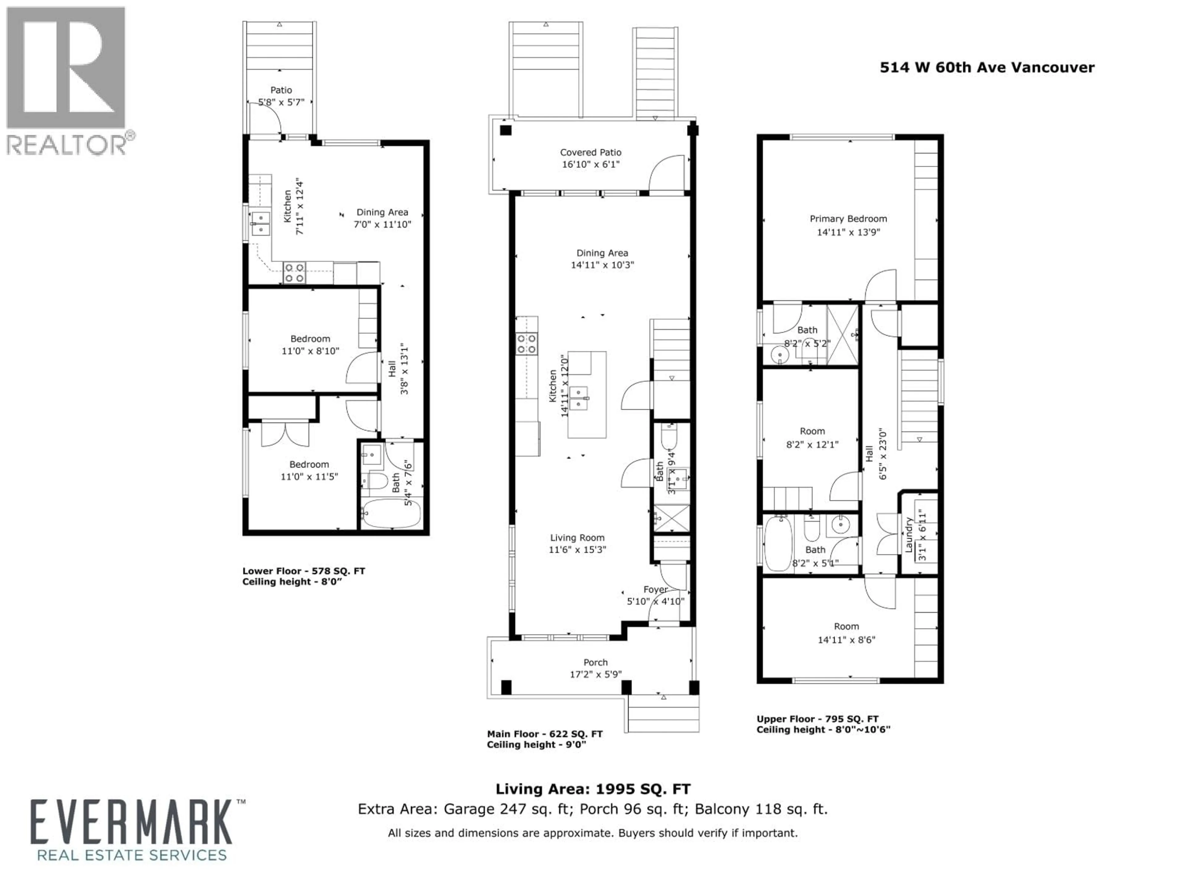Floor plan for 514 60TH AVENUE, Vancouver British Columbia V6P1Z7