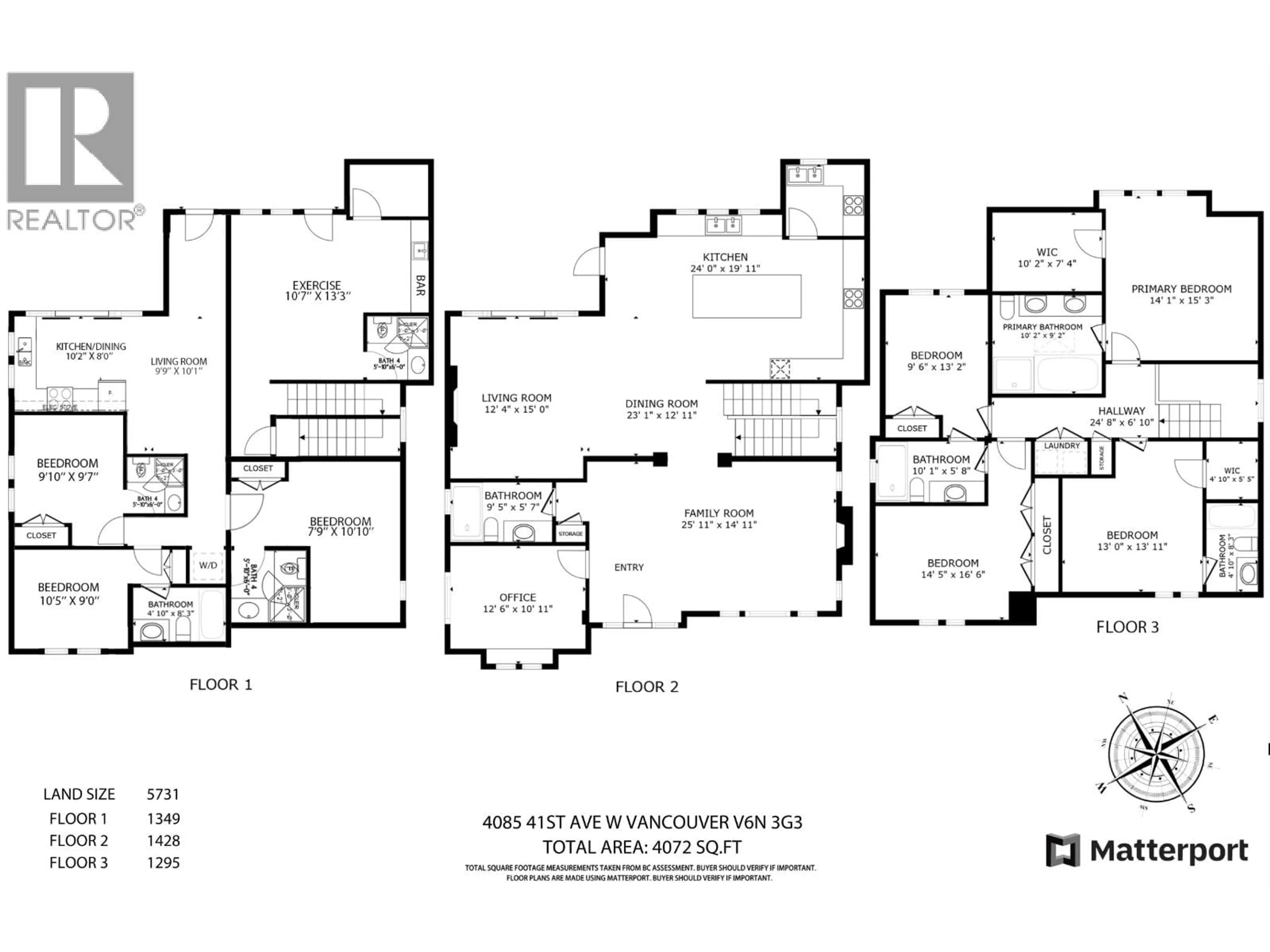 Floor plan for 1 - 4085 41ST AVENUE, Vancouver British Columbia V6N3G3