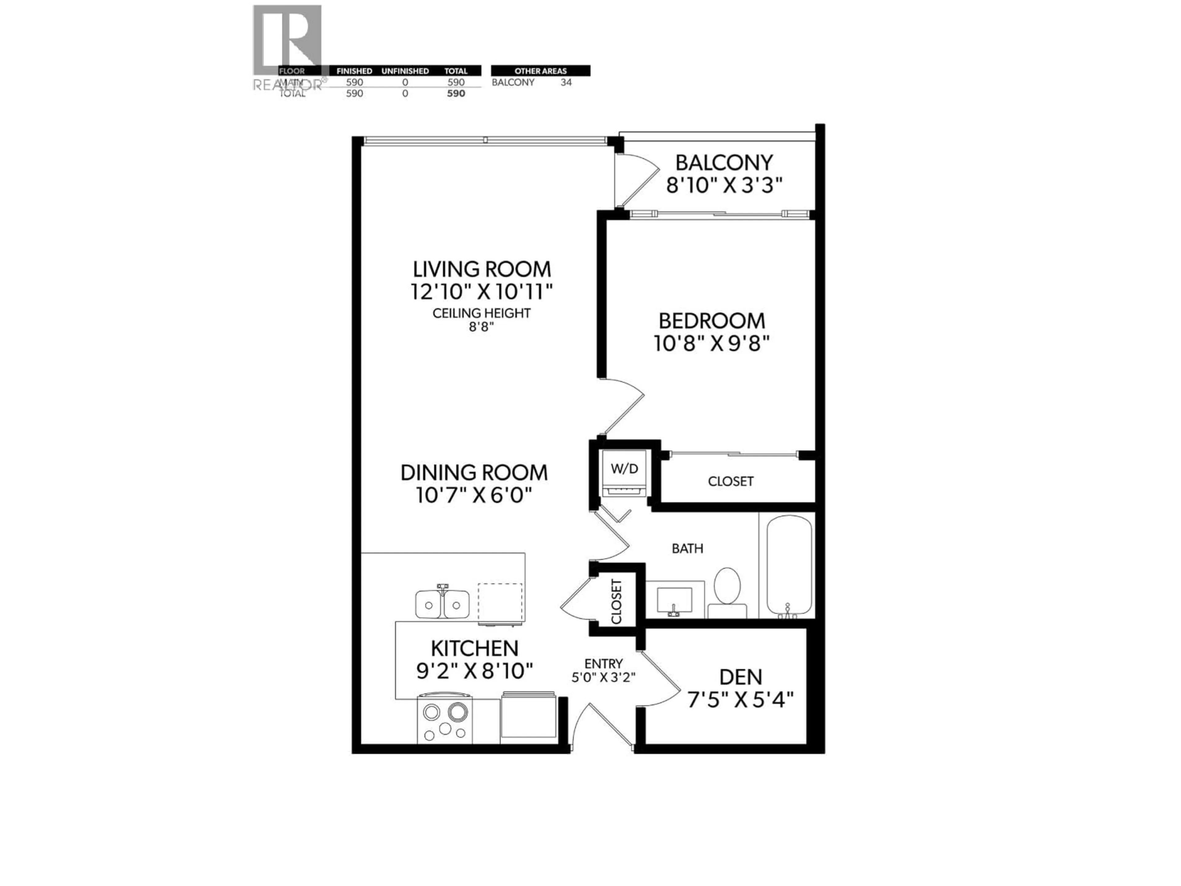 Floor plan for 302 - 2321 SCOTIA STREET, Vancouver British Columbia V5T0A8