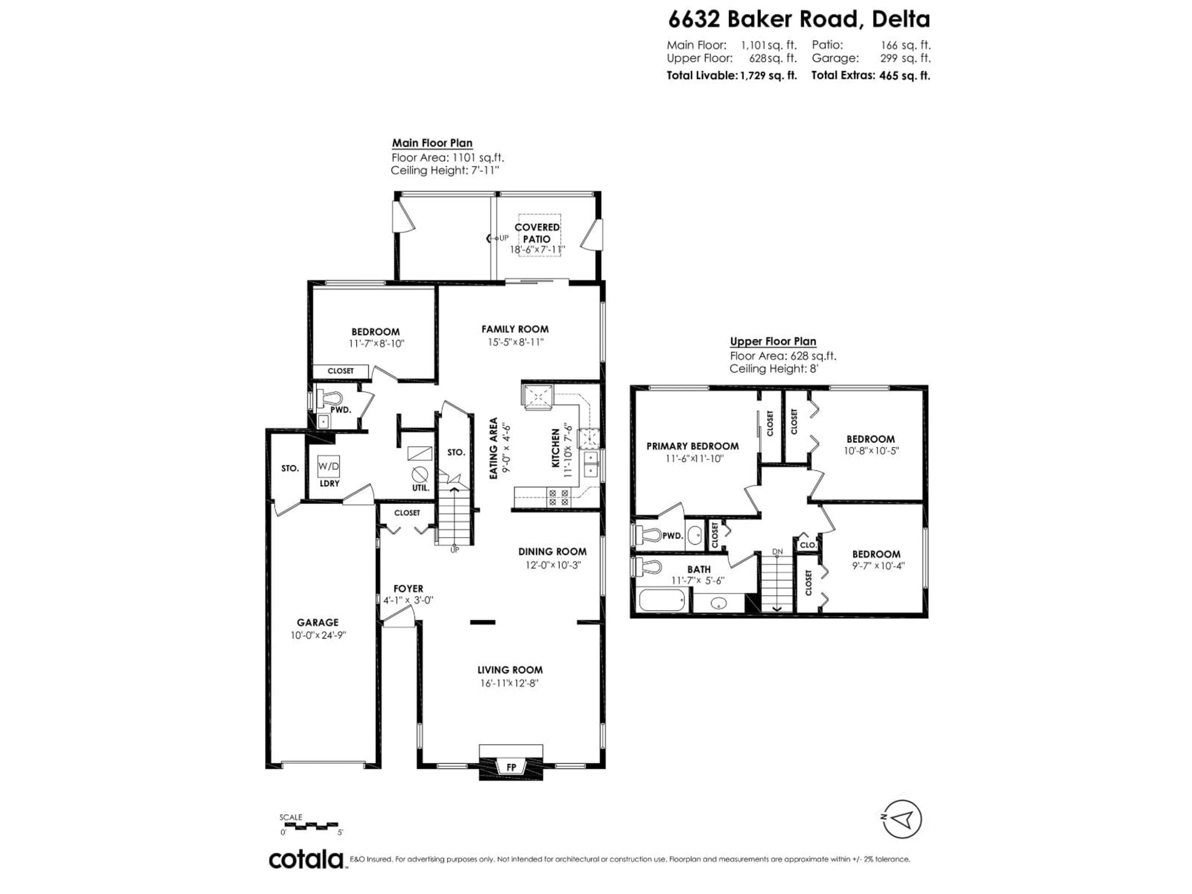 Floor plan for 6632 BAKER ROAD, Delta British Columbia V4E2T9