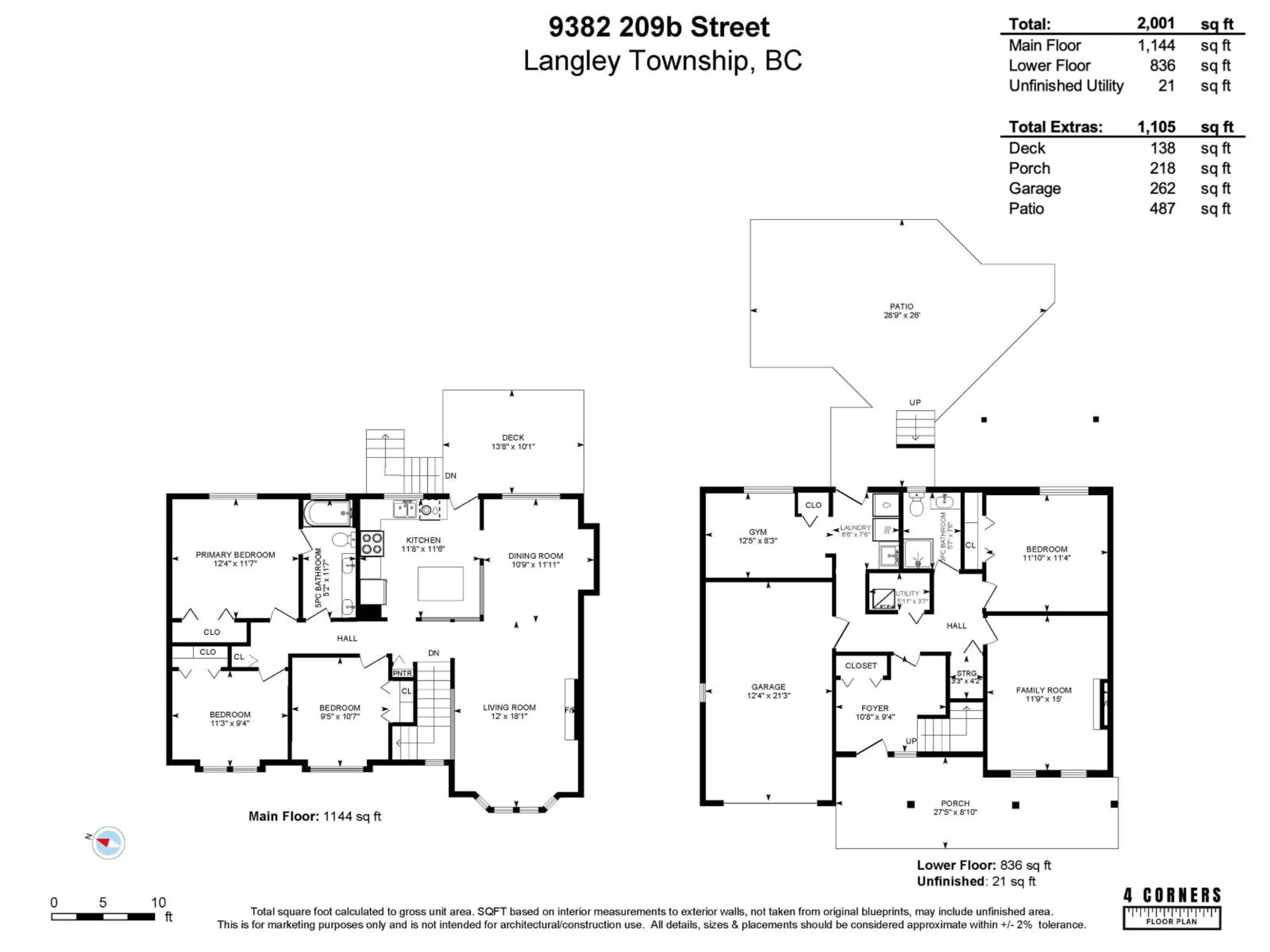 Floor plan for 9382 209B STREET, Langley British Columbia V1M1R8