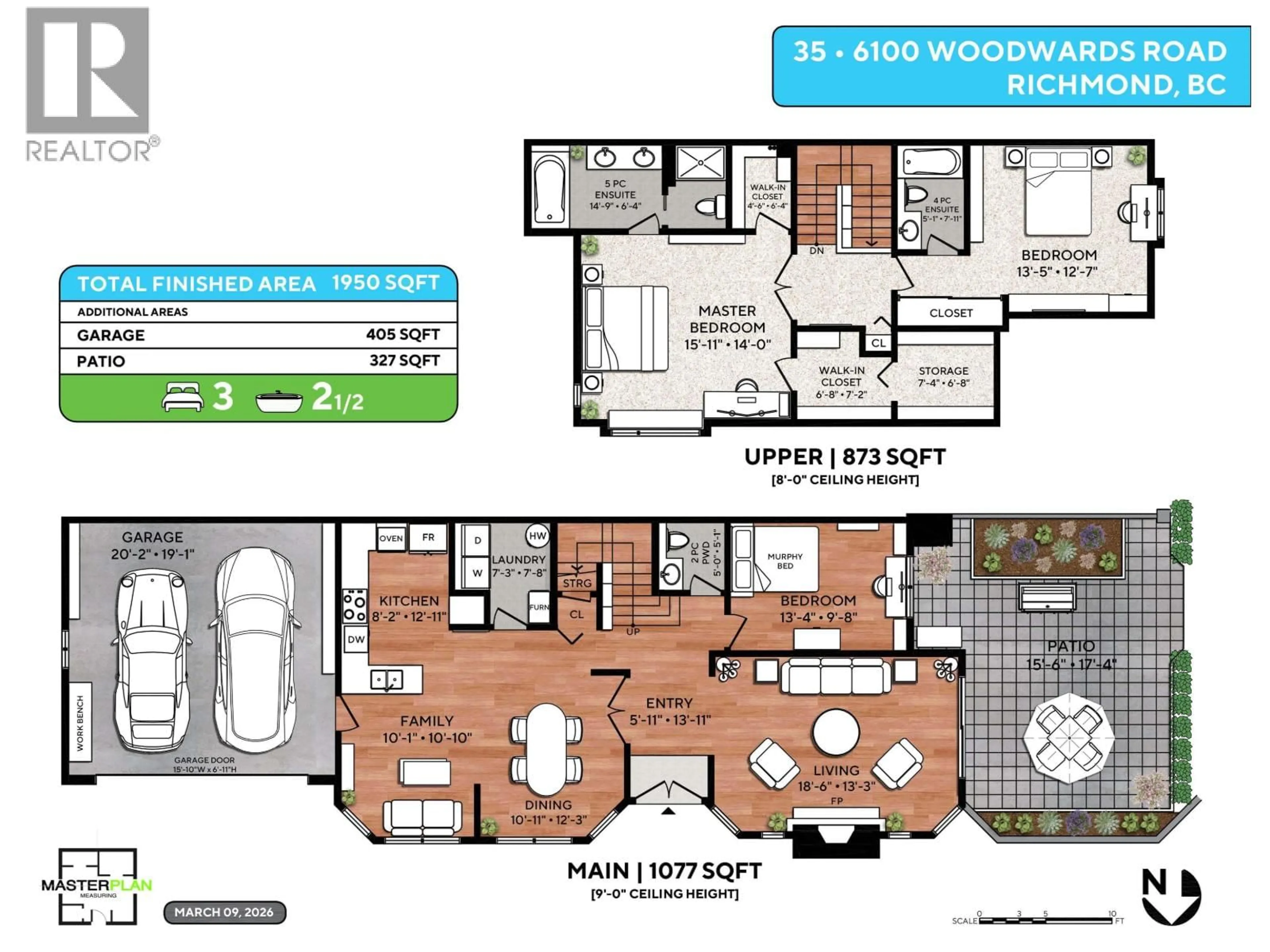 Floor plan for 35 - 6100 WOODWARDS ROAD, Richmond British Columbia V7E6G9
