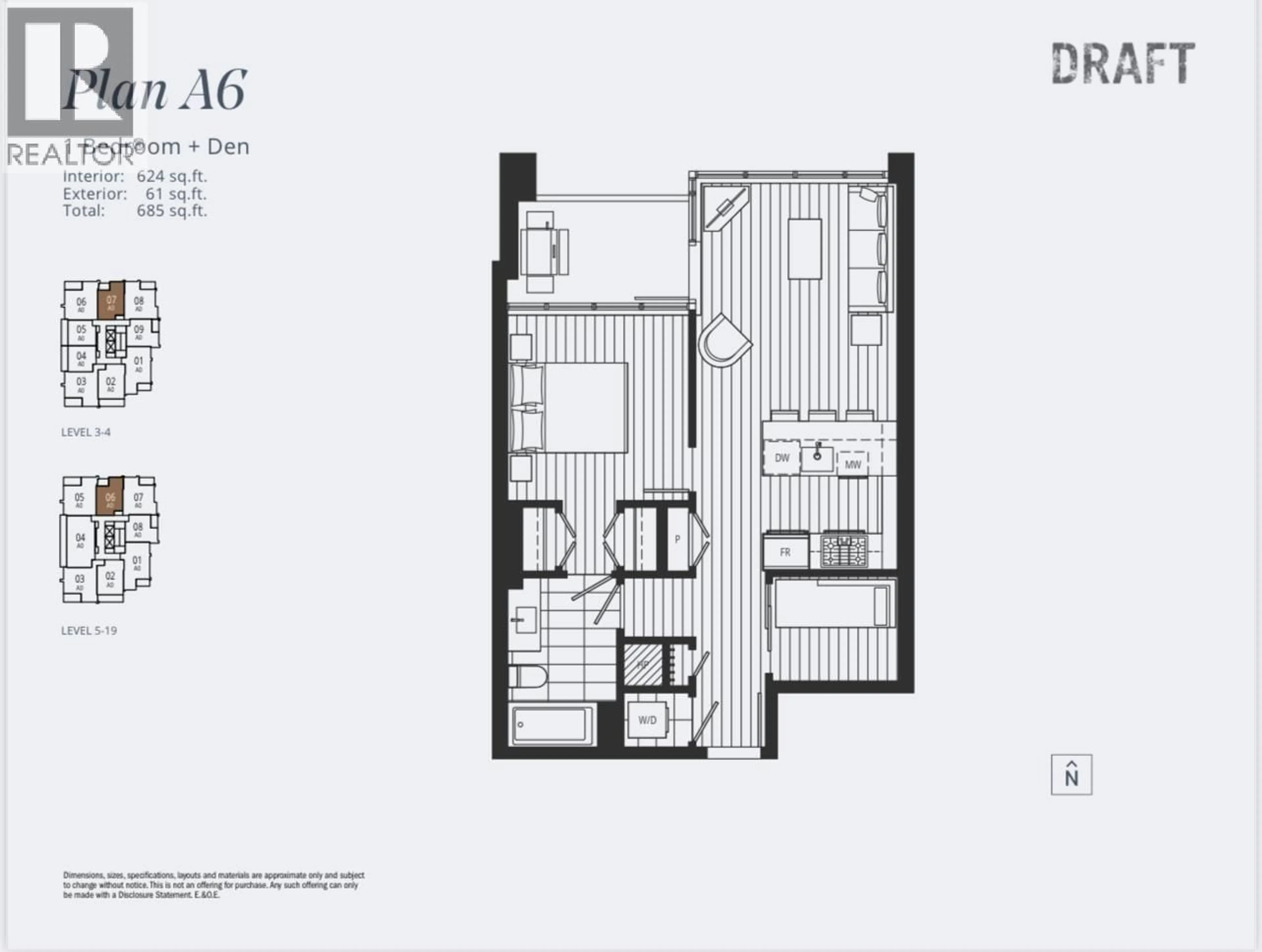 Floor plan for 407 - 2288 ALPHA AVENUE, Burnaby British Columbia V5C0L9