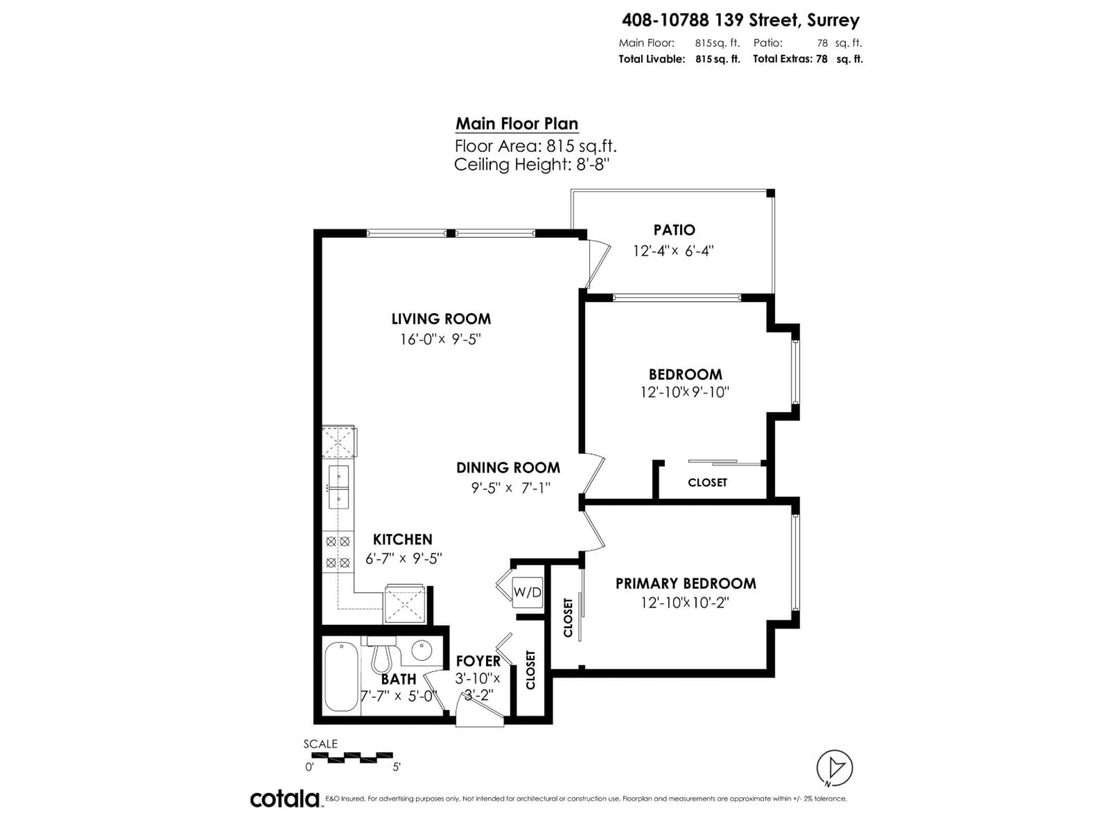 Floor plan for 408 - 10788 139 STREET, Surrey British Columbia V3T0A6