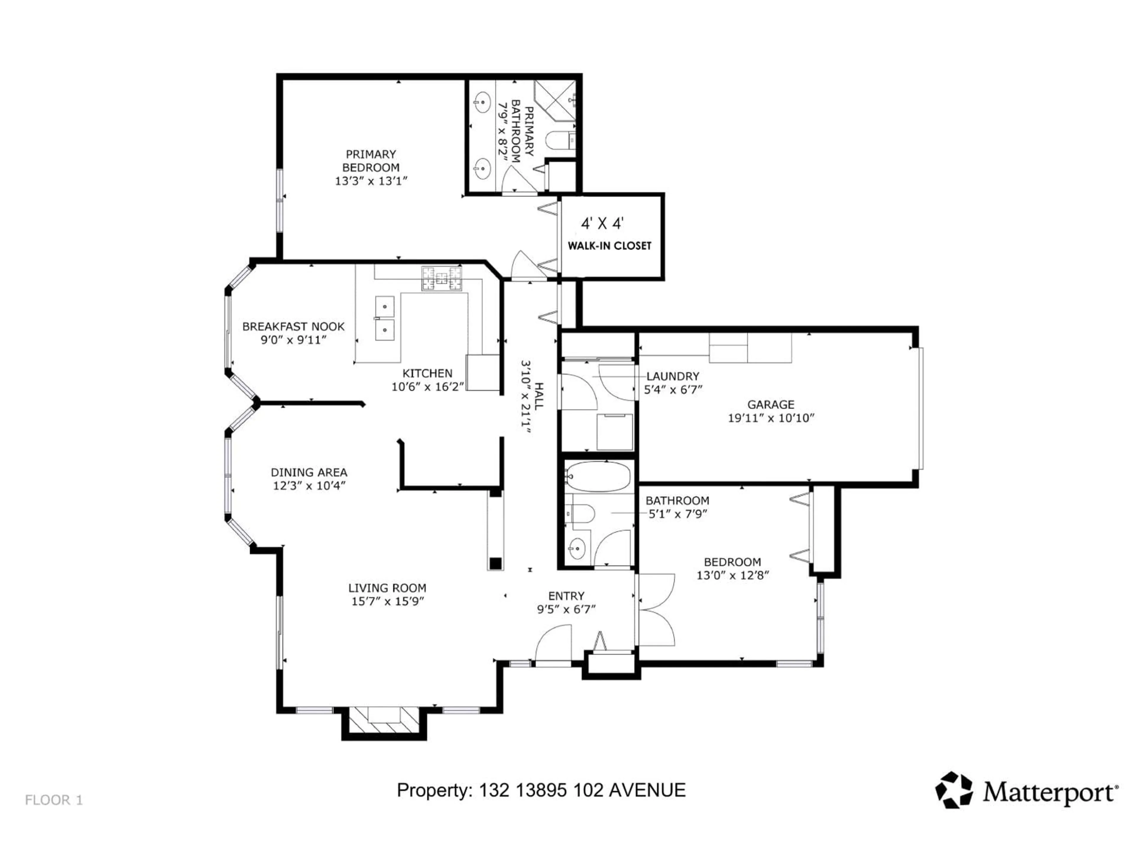 Floor plan for 132 - 13895 102 AVENUE, Surrey British Columbia V3T1P2