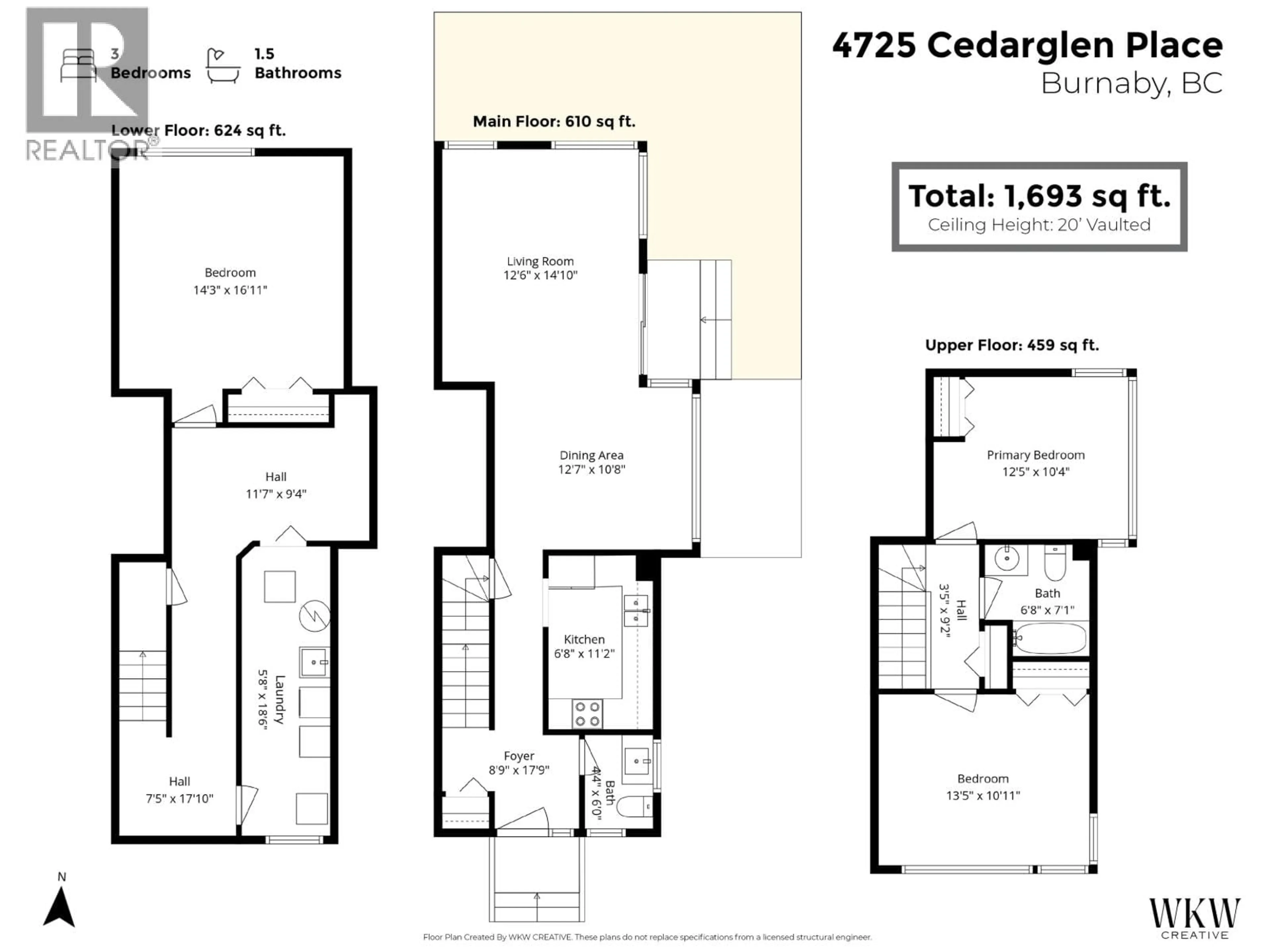 Floor plan for 4725 CEDARGLEN PLACE, Burnaby British Columbia V5G4B6