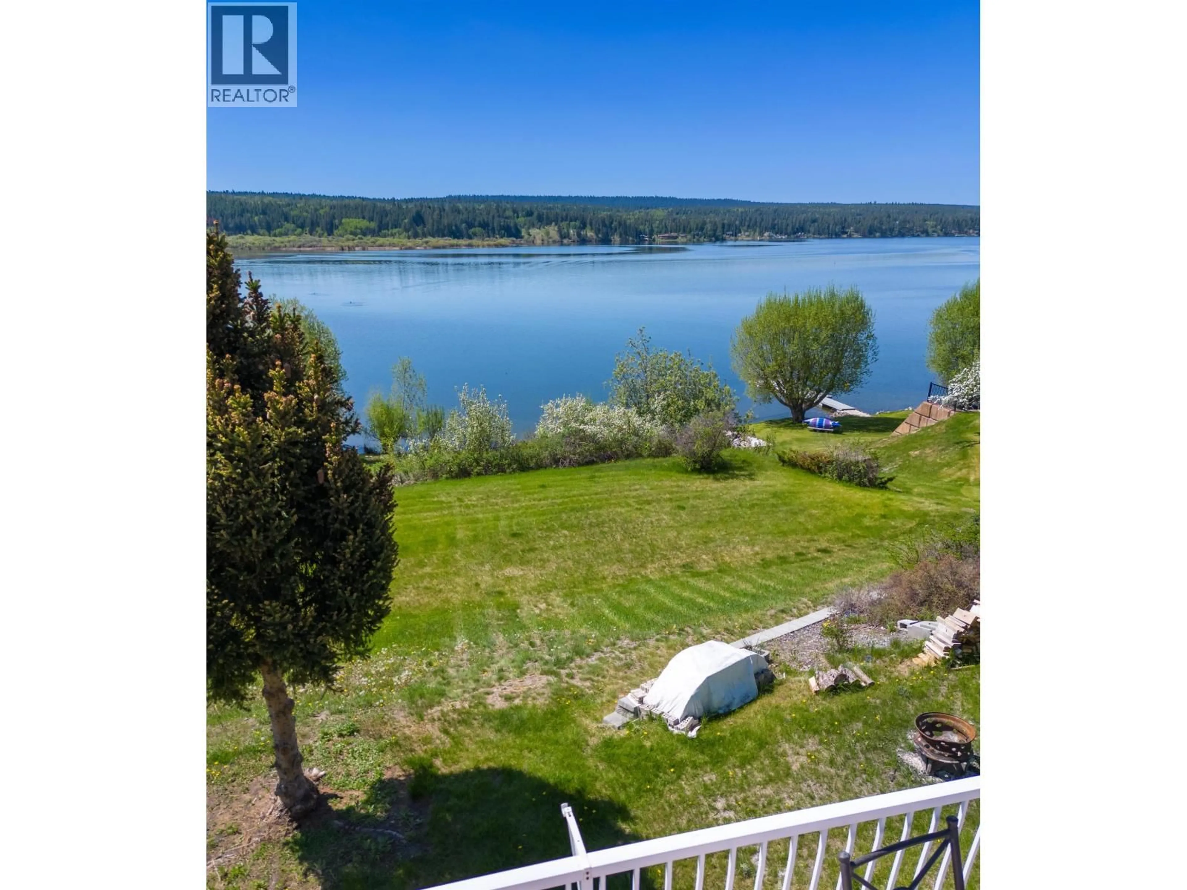 A pic from outside/outdoor area/front of a property/back of a property/a pic from drone, water/lake/river/ocean view for 4116 MCKINLEY DRIVE, Lac La Hache British Columbia V0K1T0