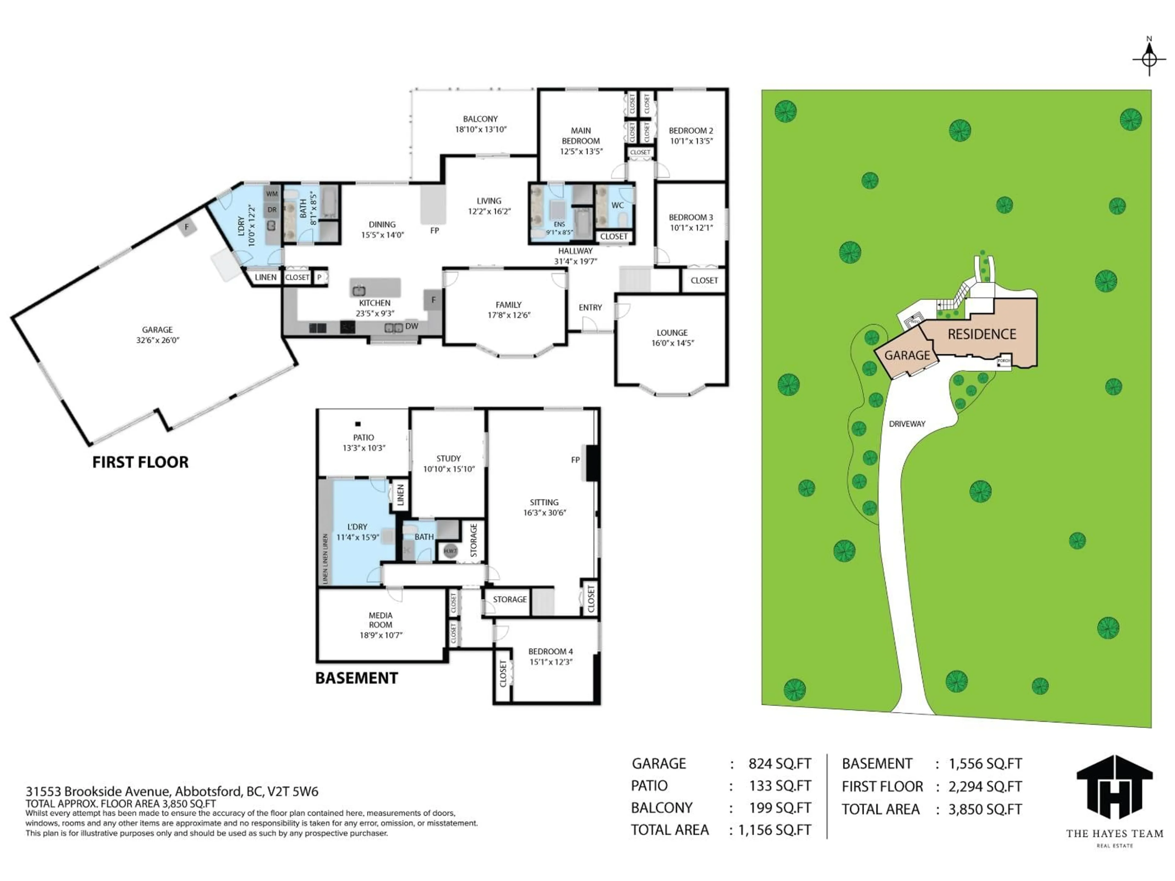 Floor plan for 31553 BROOKSIDE AVENUE, Abbotsford British Columbia V2T5W6