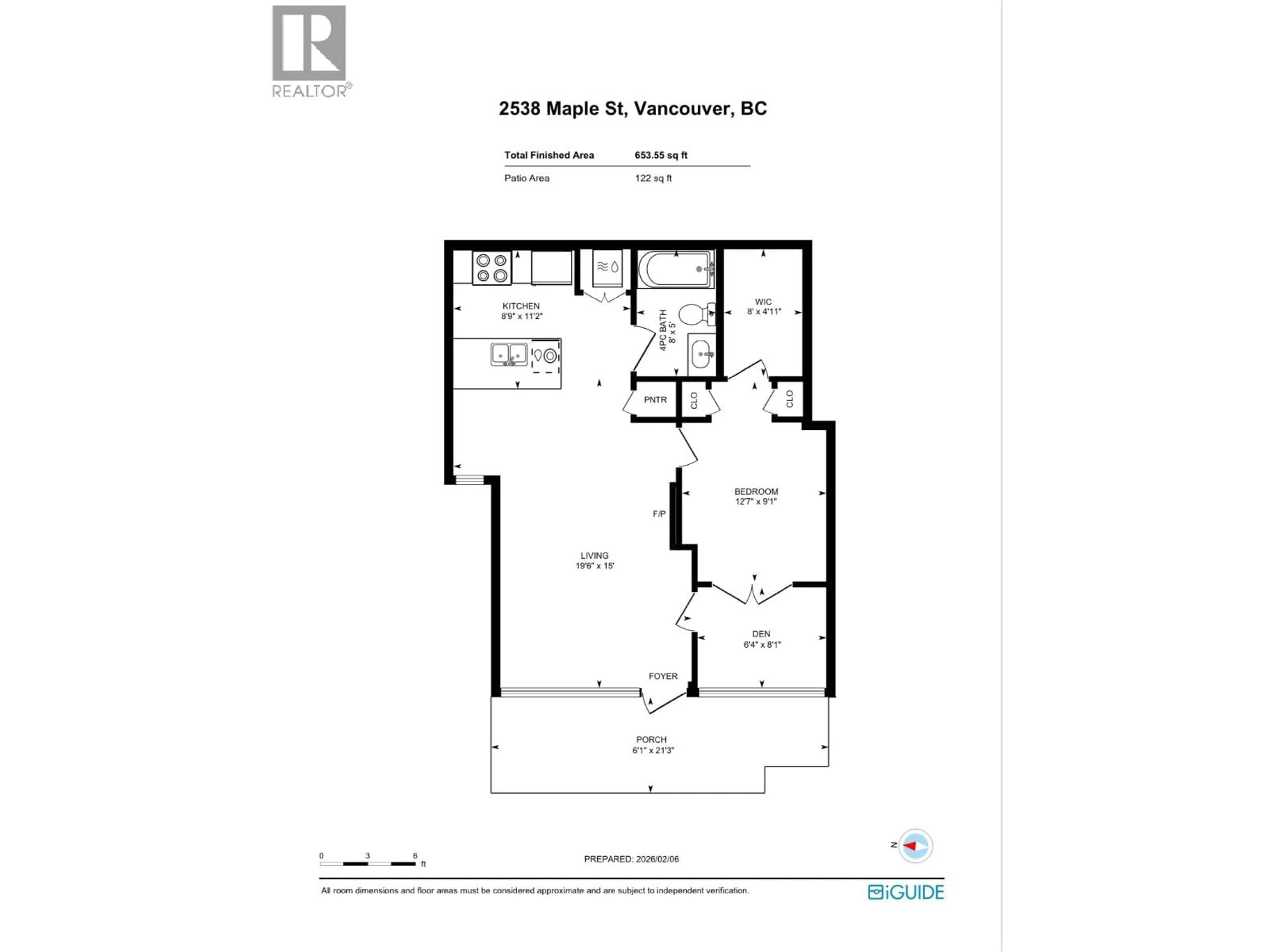 Floor plan for 2538 MAPLE STREET, Vancouver British Columbia V6J0B5