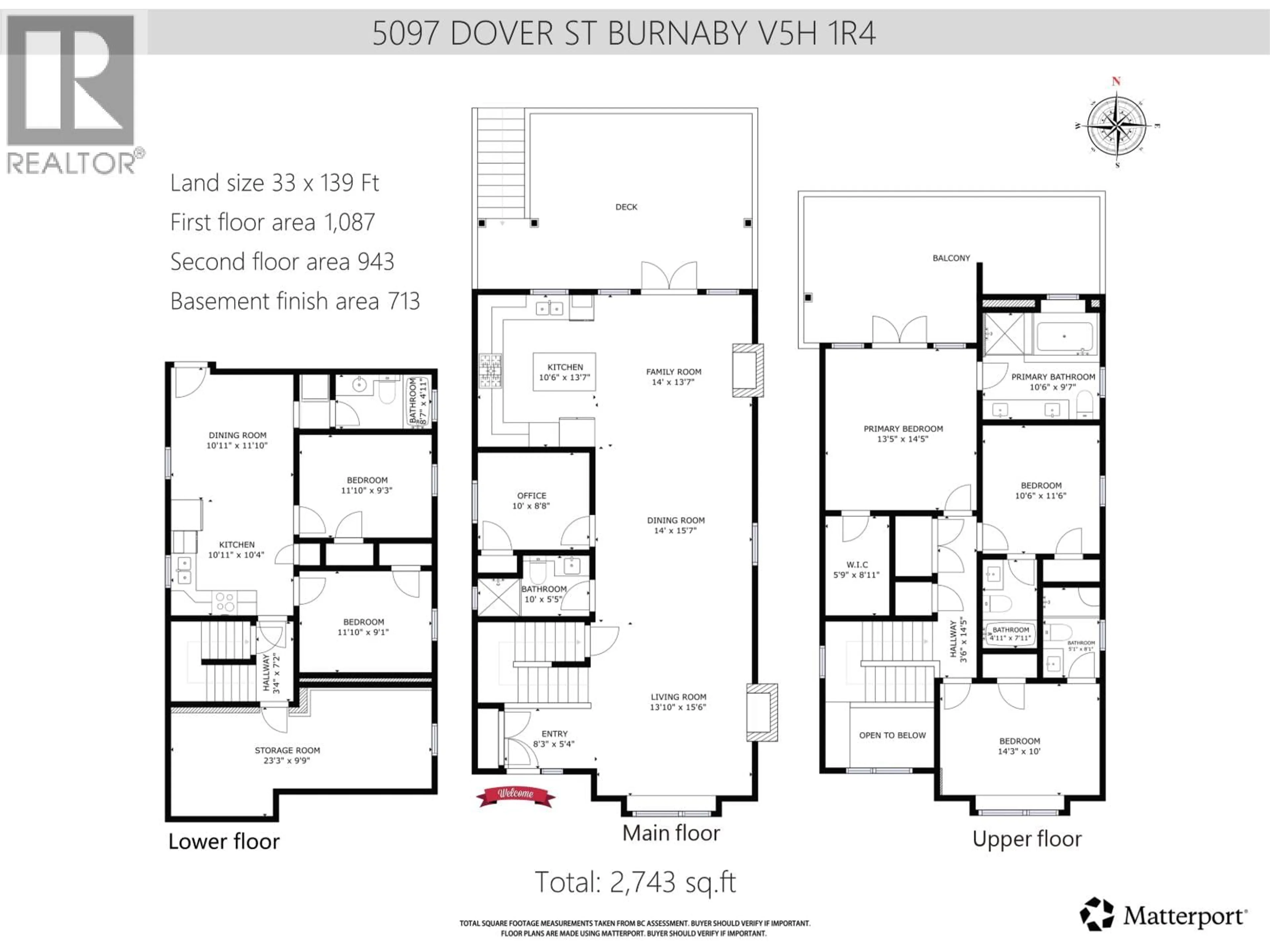 Floor plan for 5097 DOVER STREET, Burnaby British Columbia V5H1R4