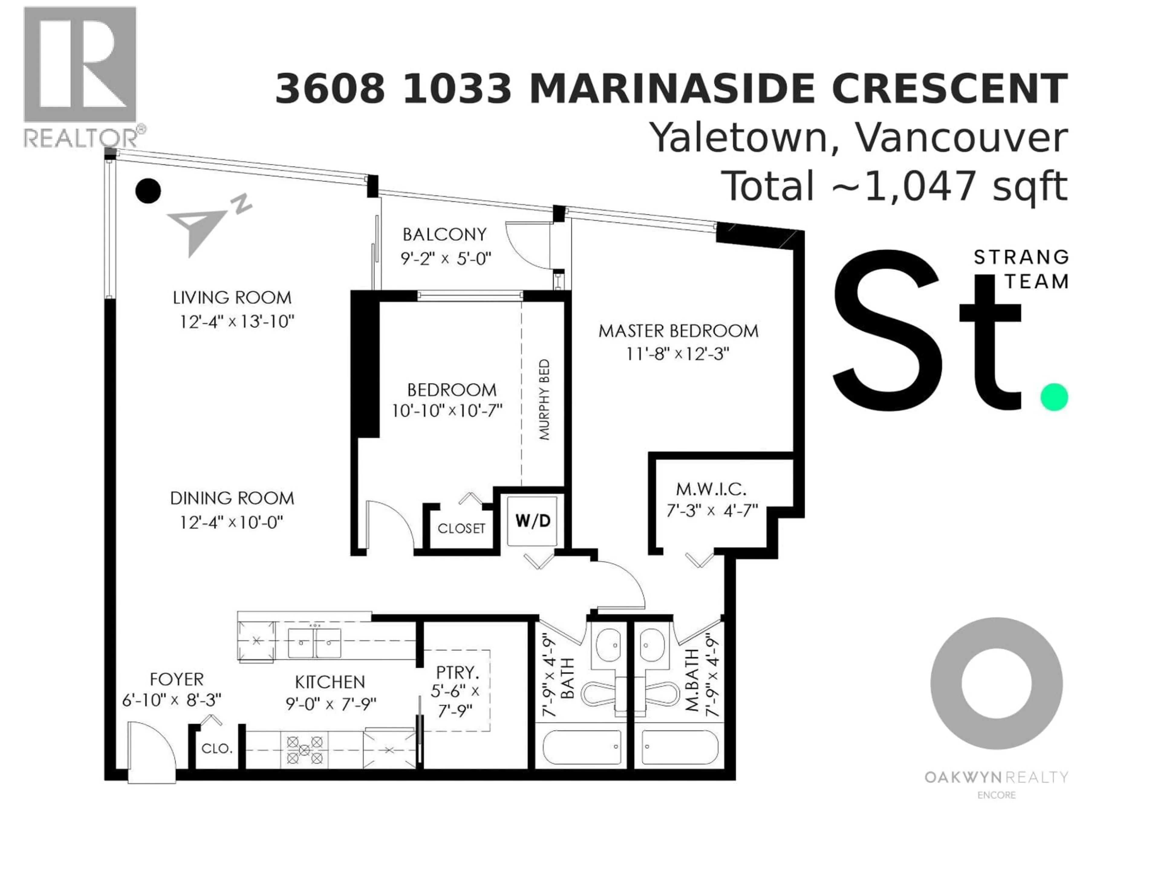 Floor plan for 3608 - 1033 MARINASIDE CRESCENT, Vancouver British Columbia V6Z3A3