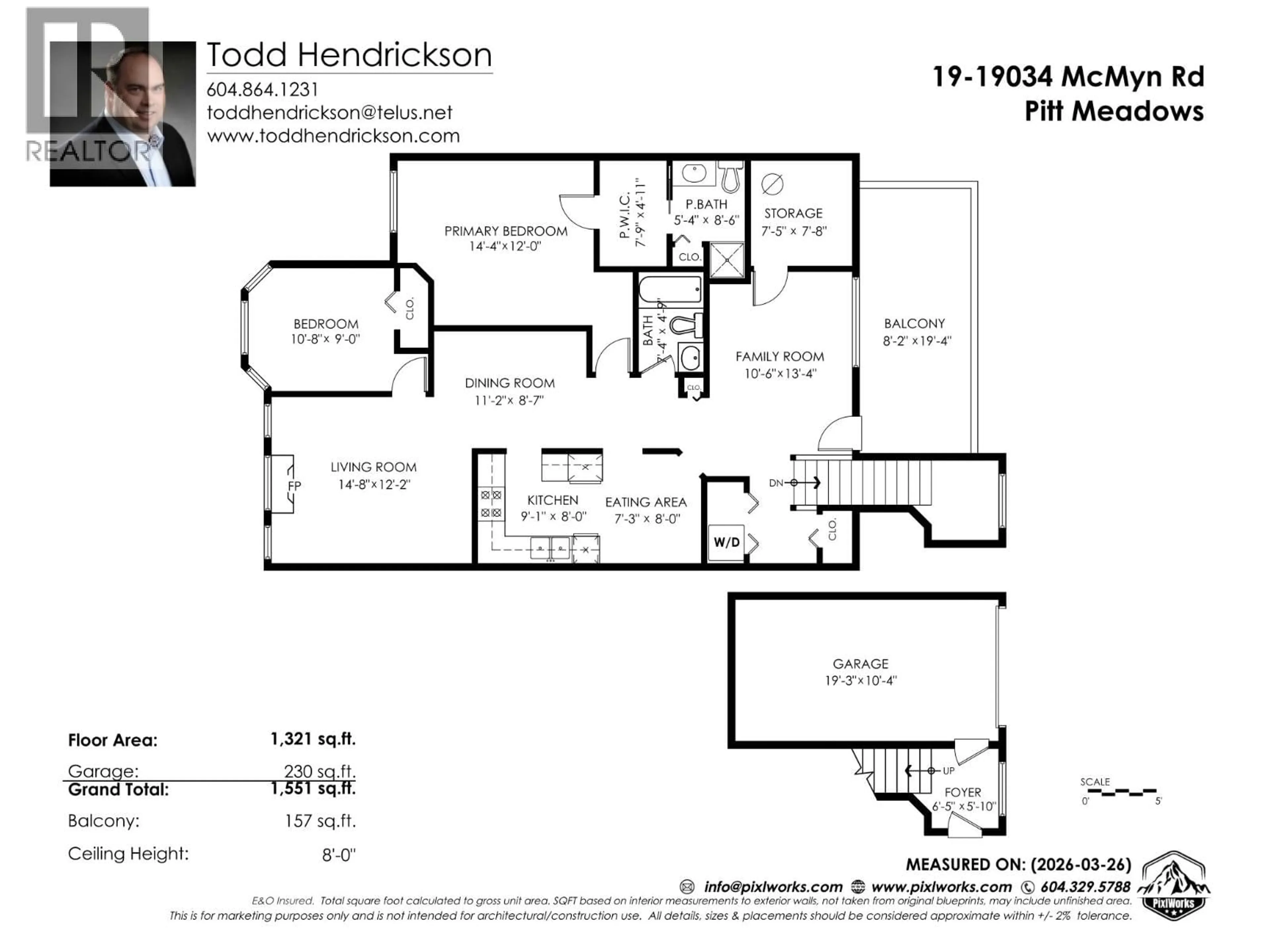 Floor plan for 19 - 19034 MCMYN ROAD, Pitt Meadows British Columbia V3Y2N8