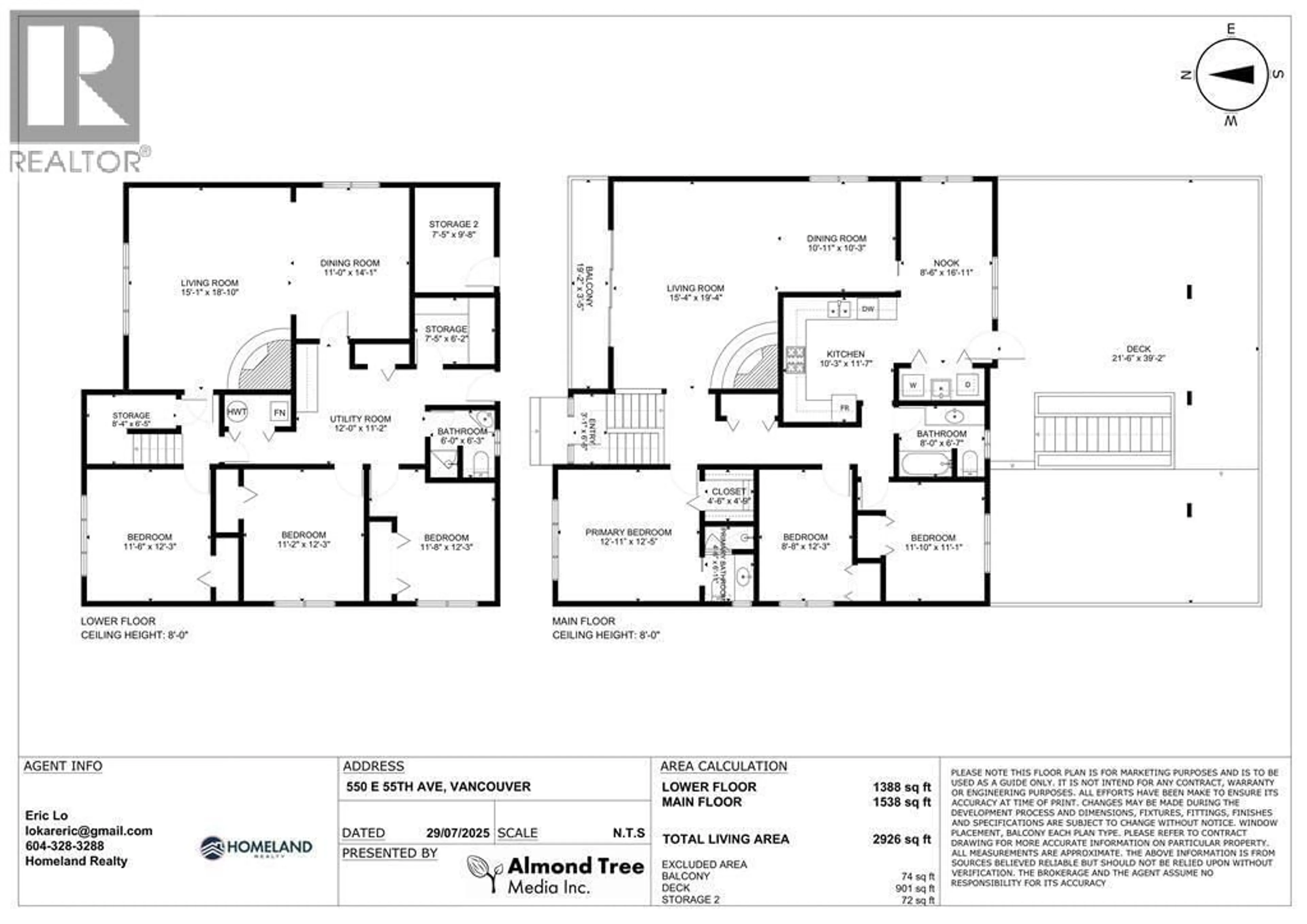 Floor plan for 550 55TH AVENUE, Vancouver British Columbia V5X1N5