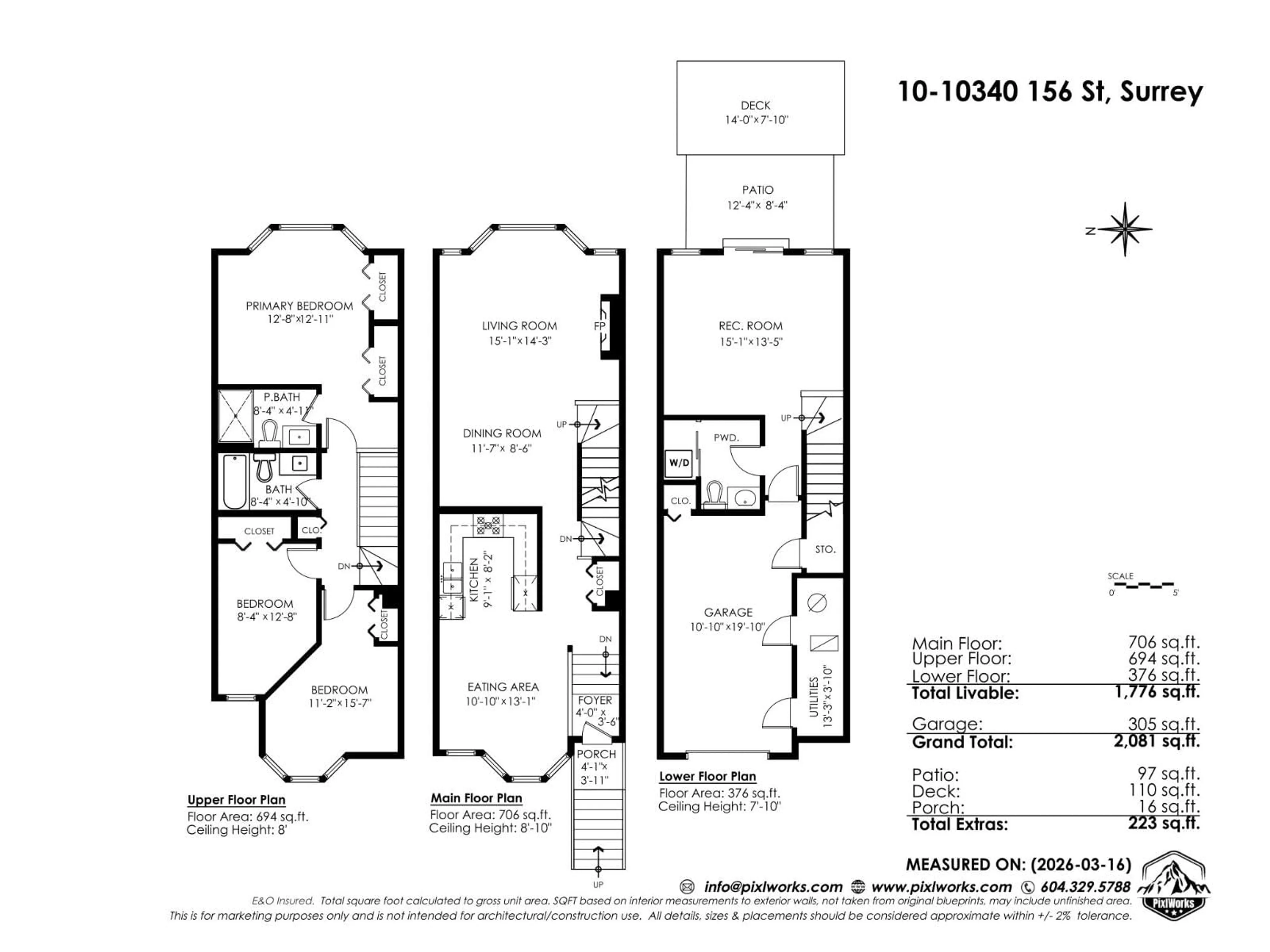 Floor plan for 10 - 10340 156 STREET, Surrey British Columbia V3R4L8