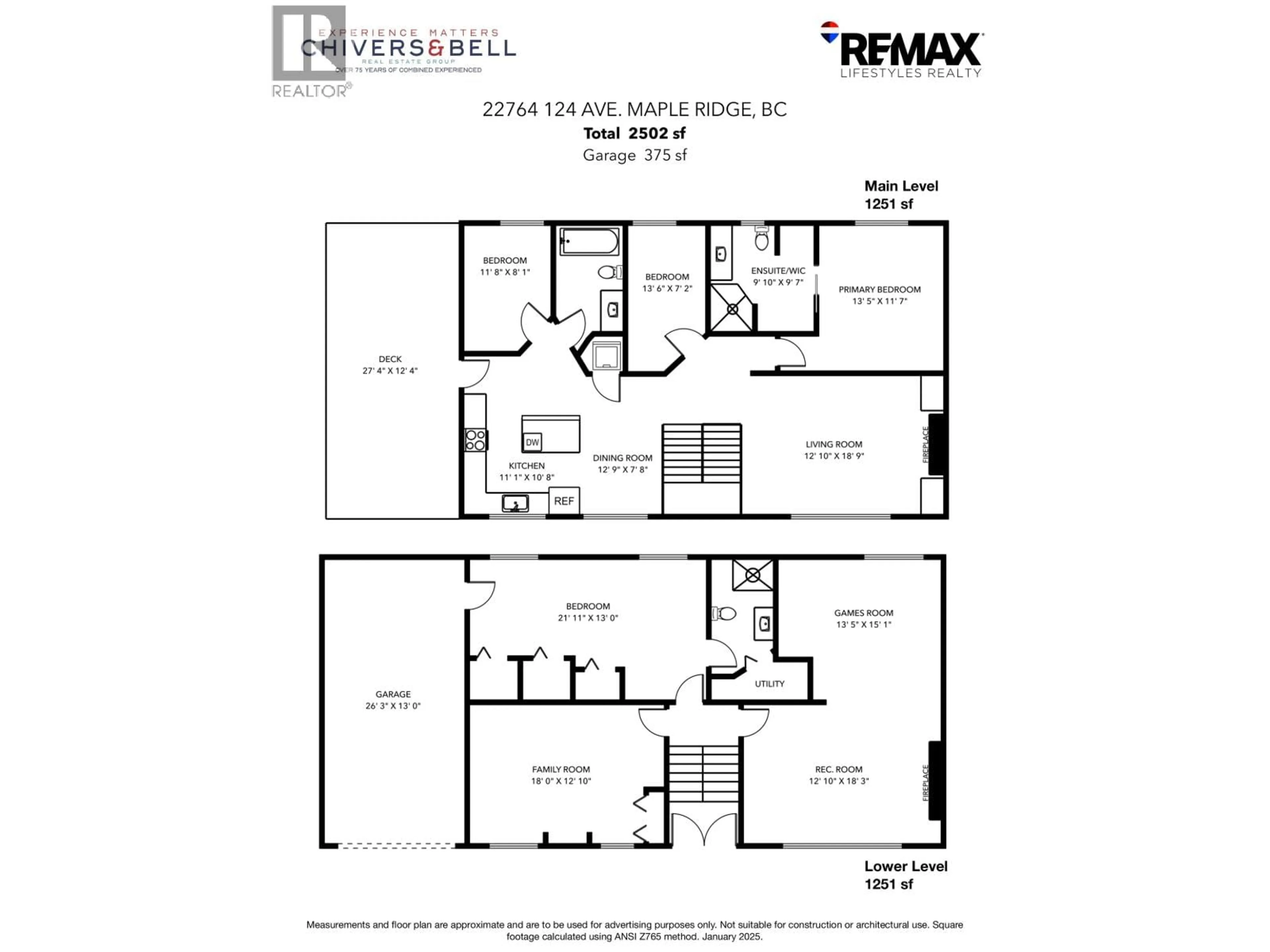 Floor plan for 22764 124 AVENUE, Maple Ridge British Columbia V2X4K1