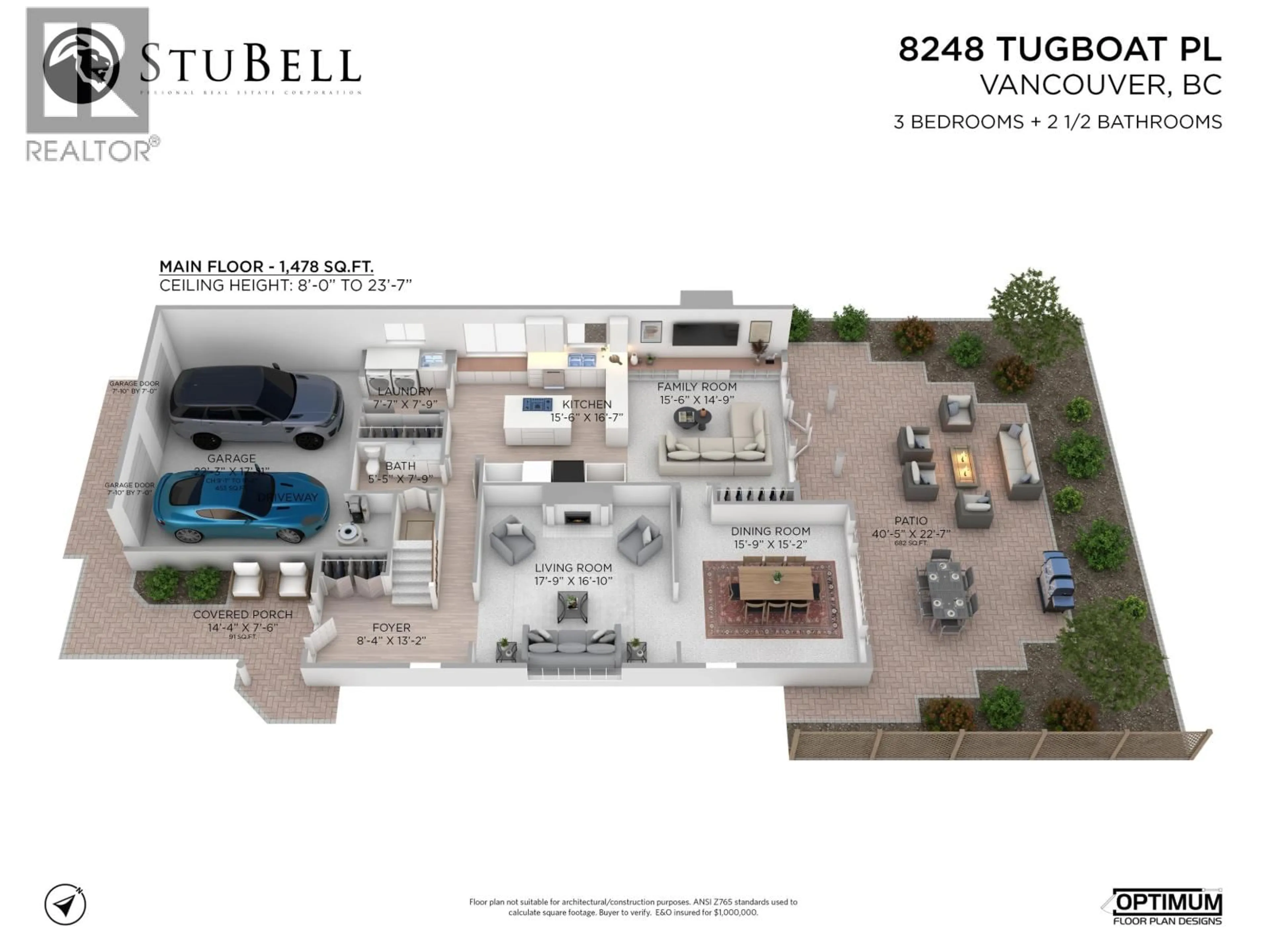 Floor plan for 8248 TUGBOAT PLACE, Vancouver British Columbia V6P6P8