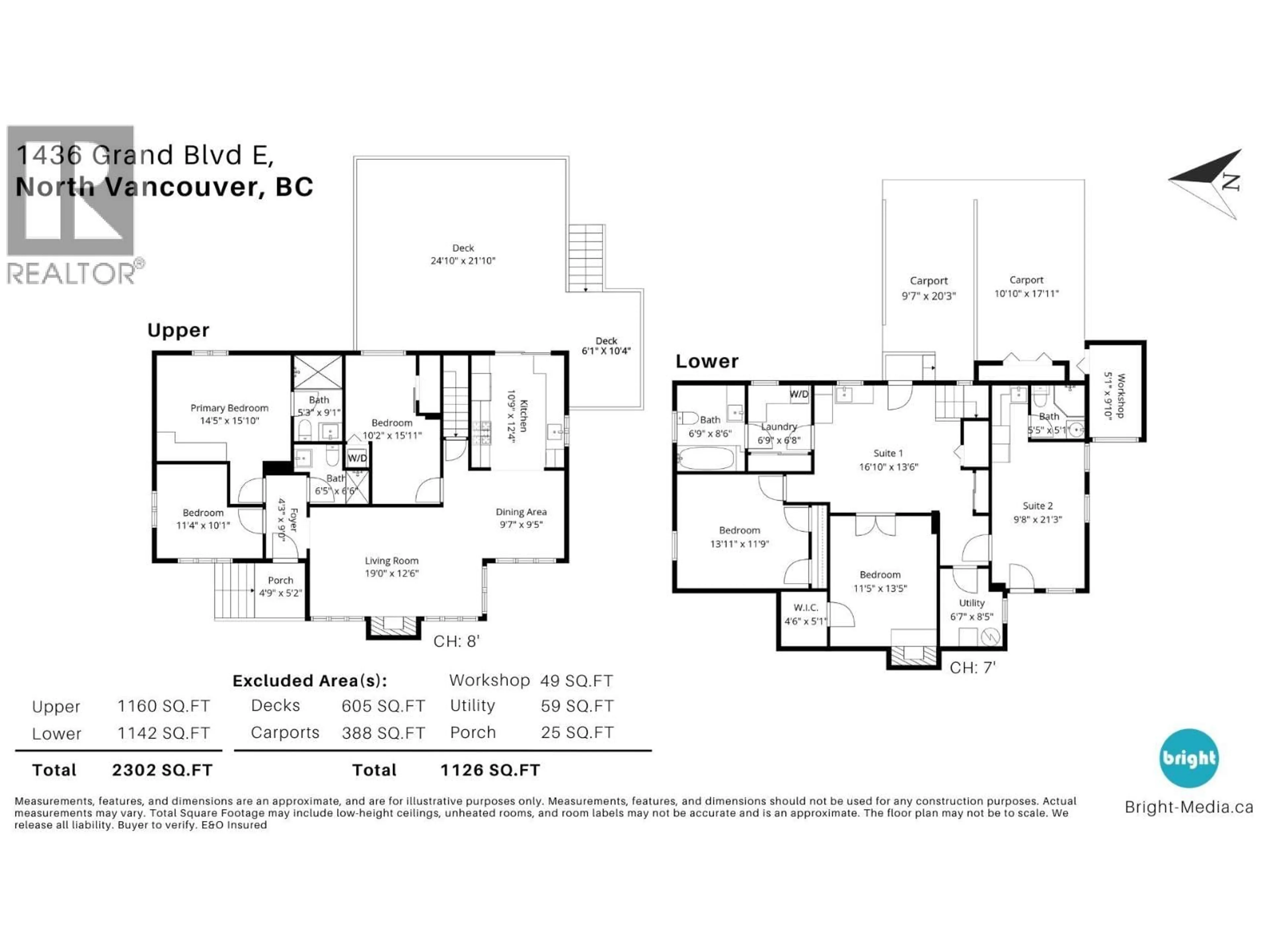 Floor plan for 1436 GRAND BOULEVARD, North Vancouver British Columbia V7L3X7