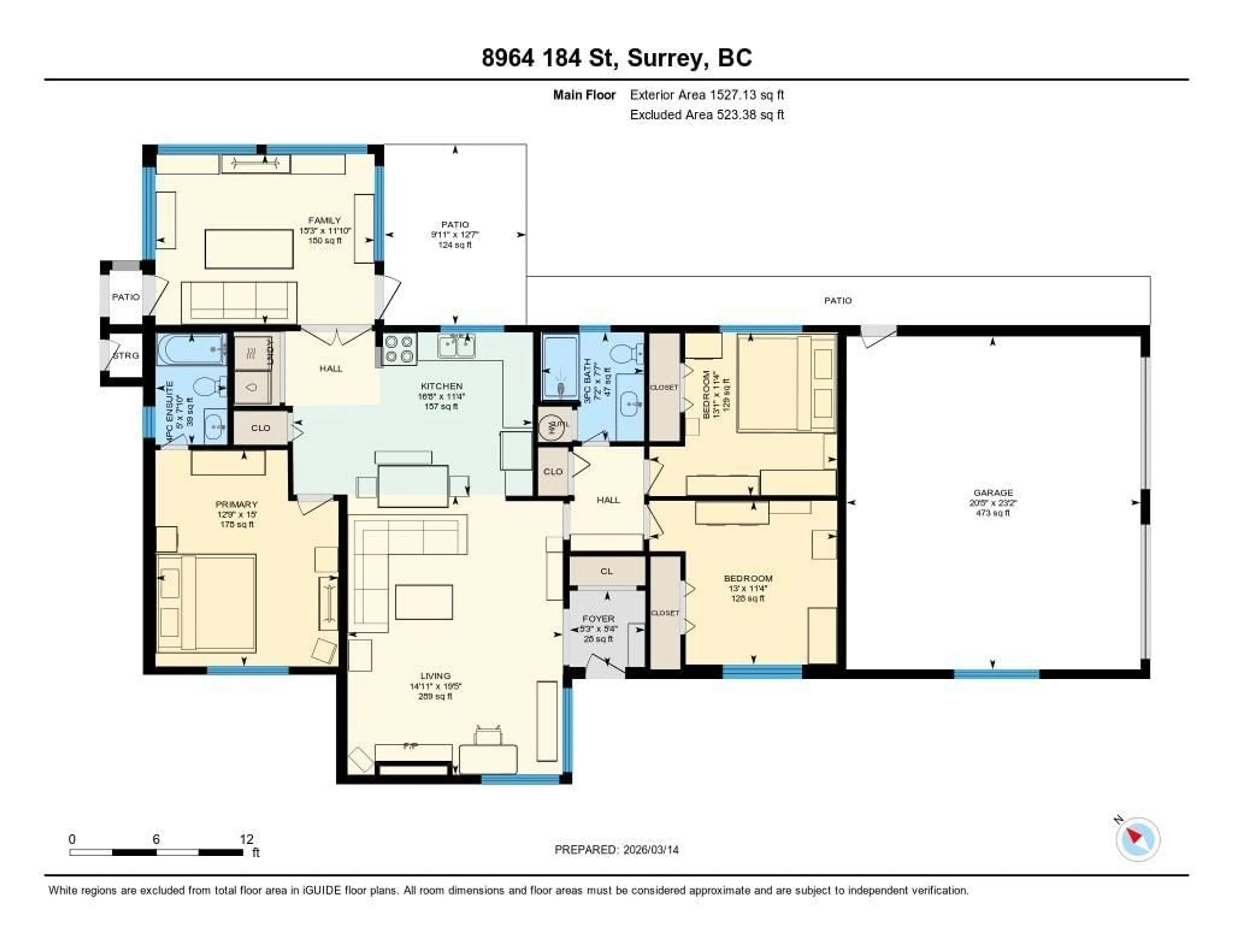 Floor plan for 8964 184 STREET, Surrey British Columbia V4N3T4