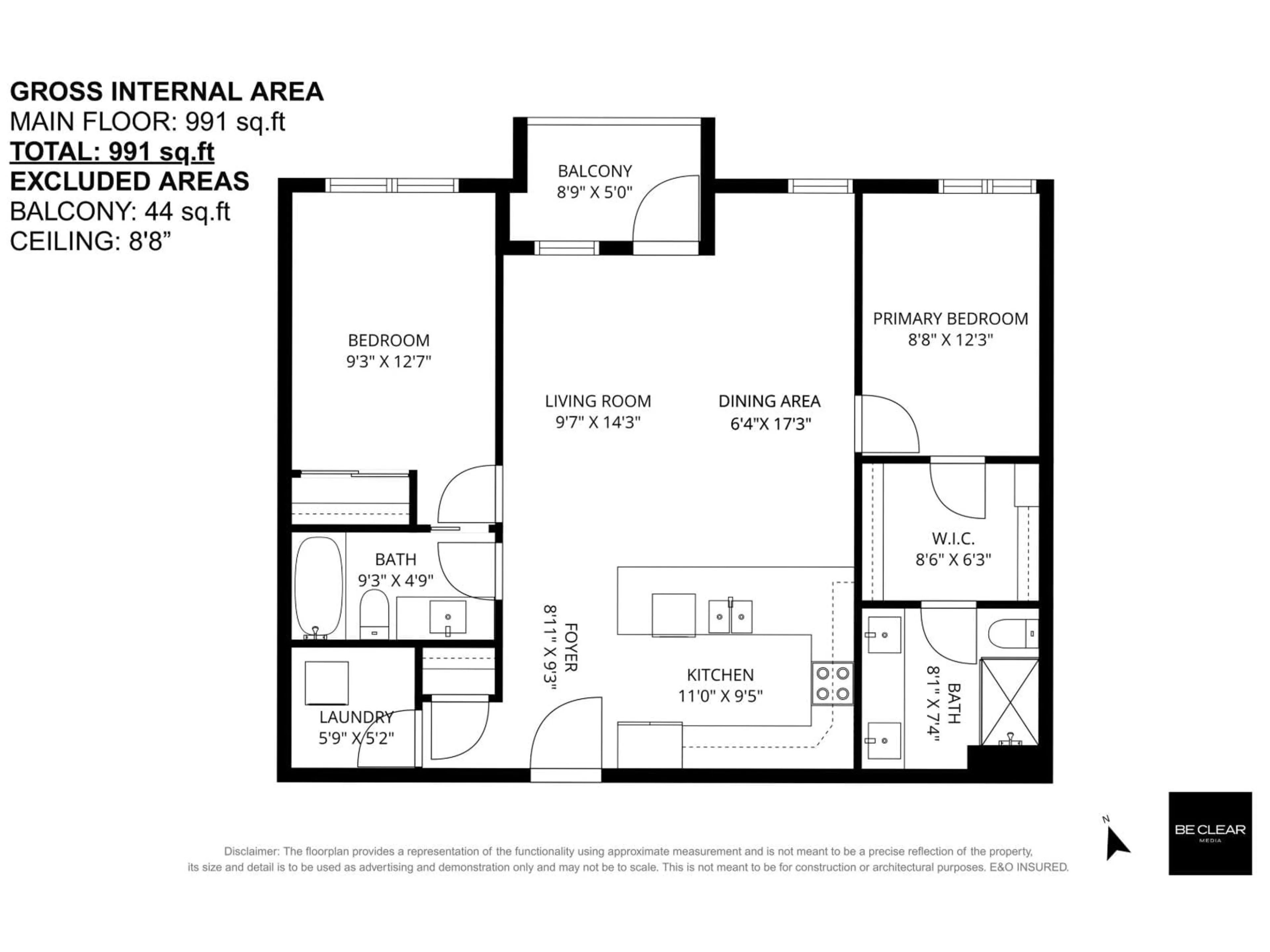 Floor plan for 420 - 20360 LOGAN AVENUE, Langley British Columbia V3A0P5