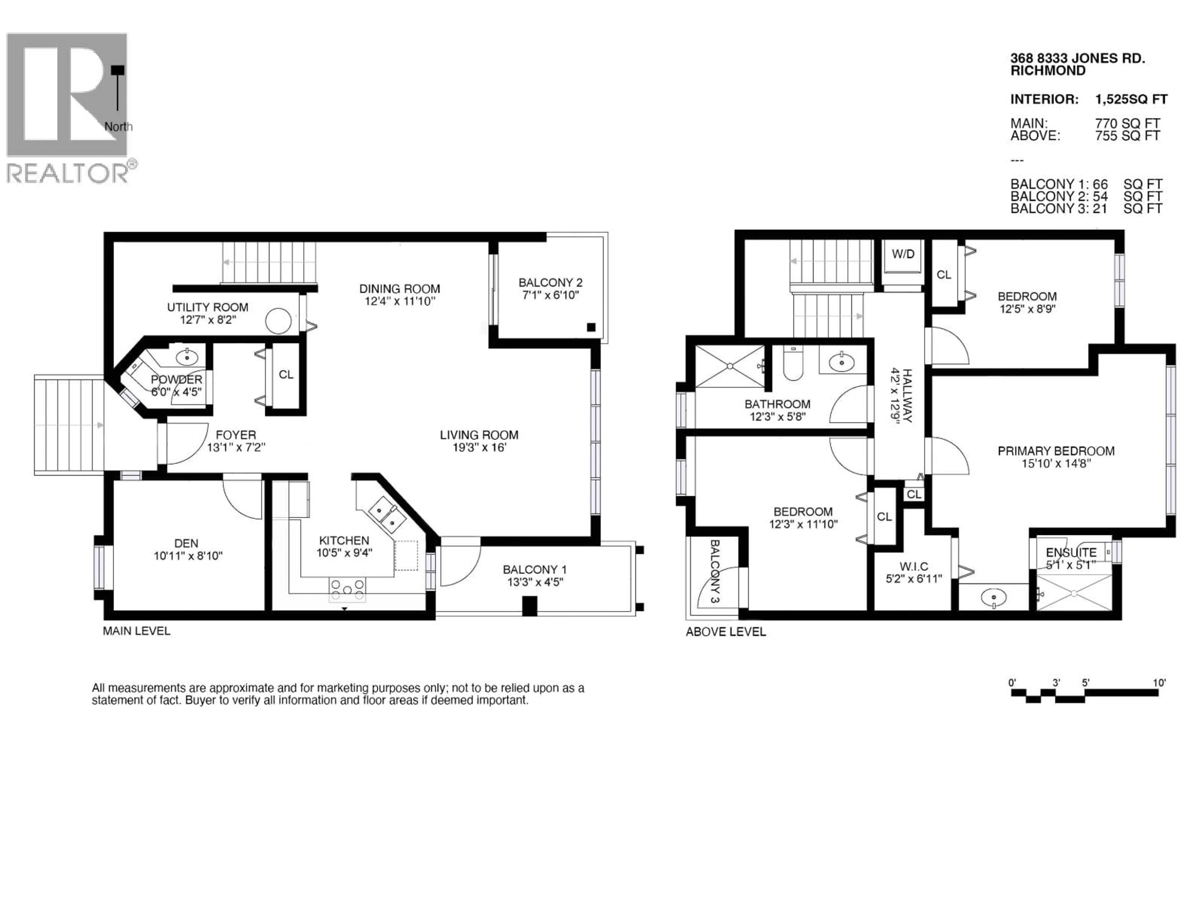 Floor plan for 368 - 8333 JONES ROAD, Richmond British Columbia V6Y3W9