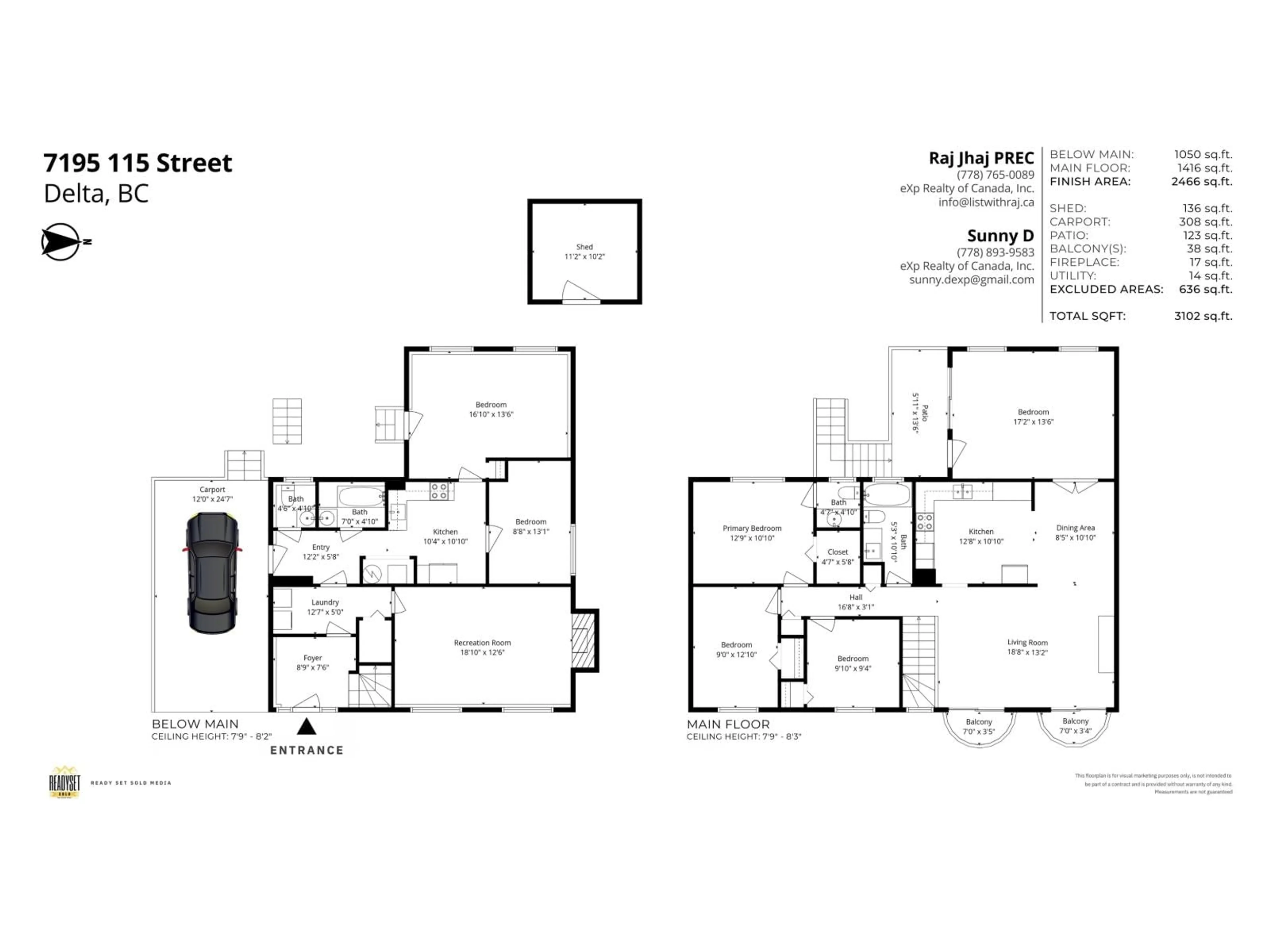 Floor plan for 7195 115 STREET, Delta British Columbia V4E1X8