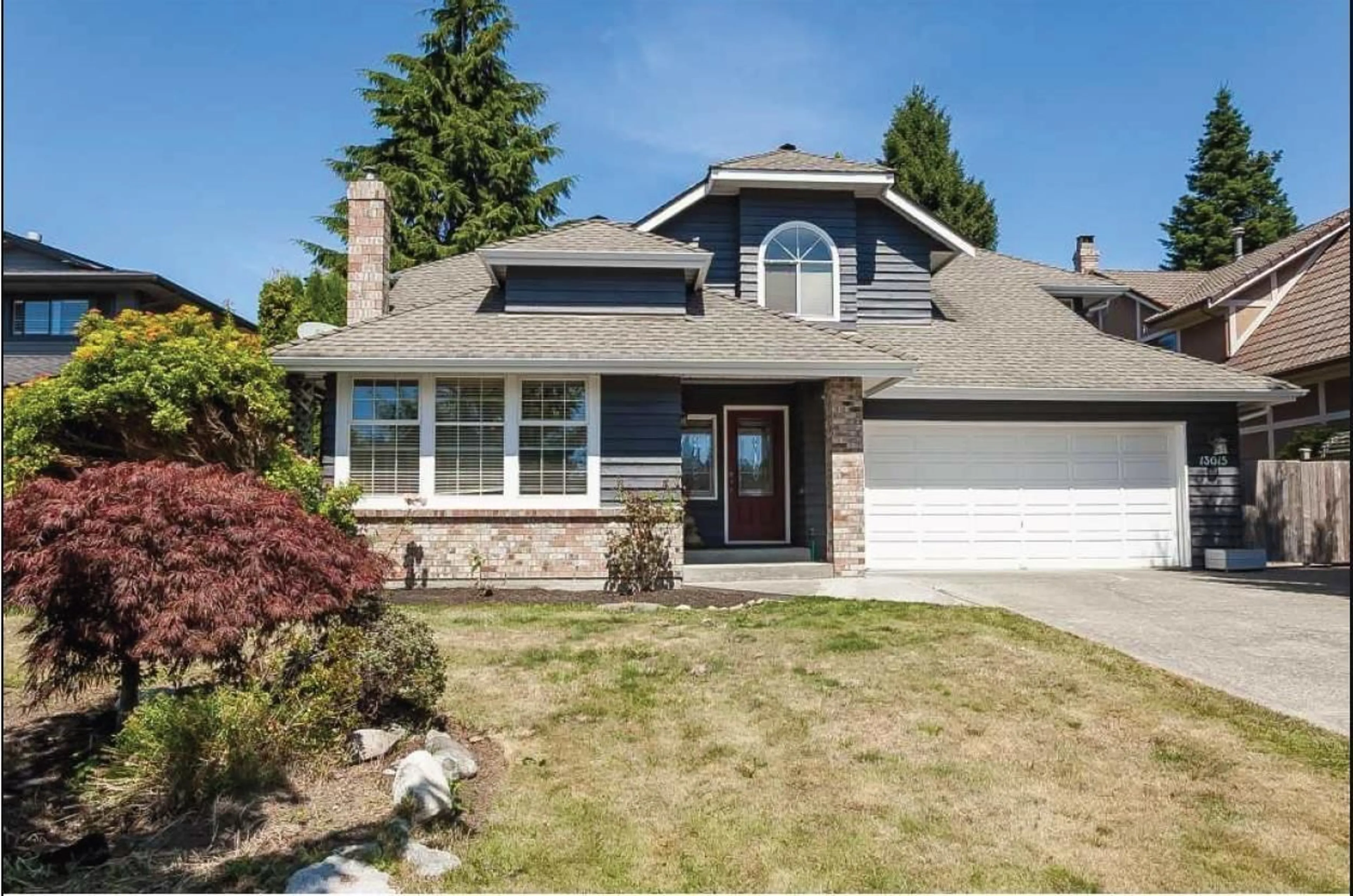 Home with vinyl exterior material, street for 13015 SUMMERHILL CRESCENT, Surrey British Columbia V4A7T4