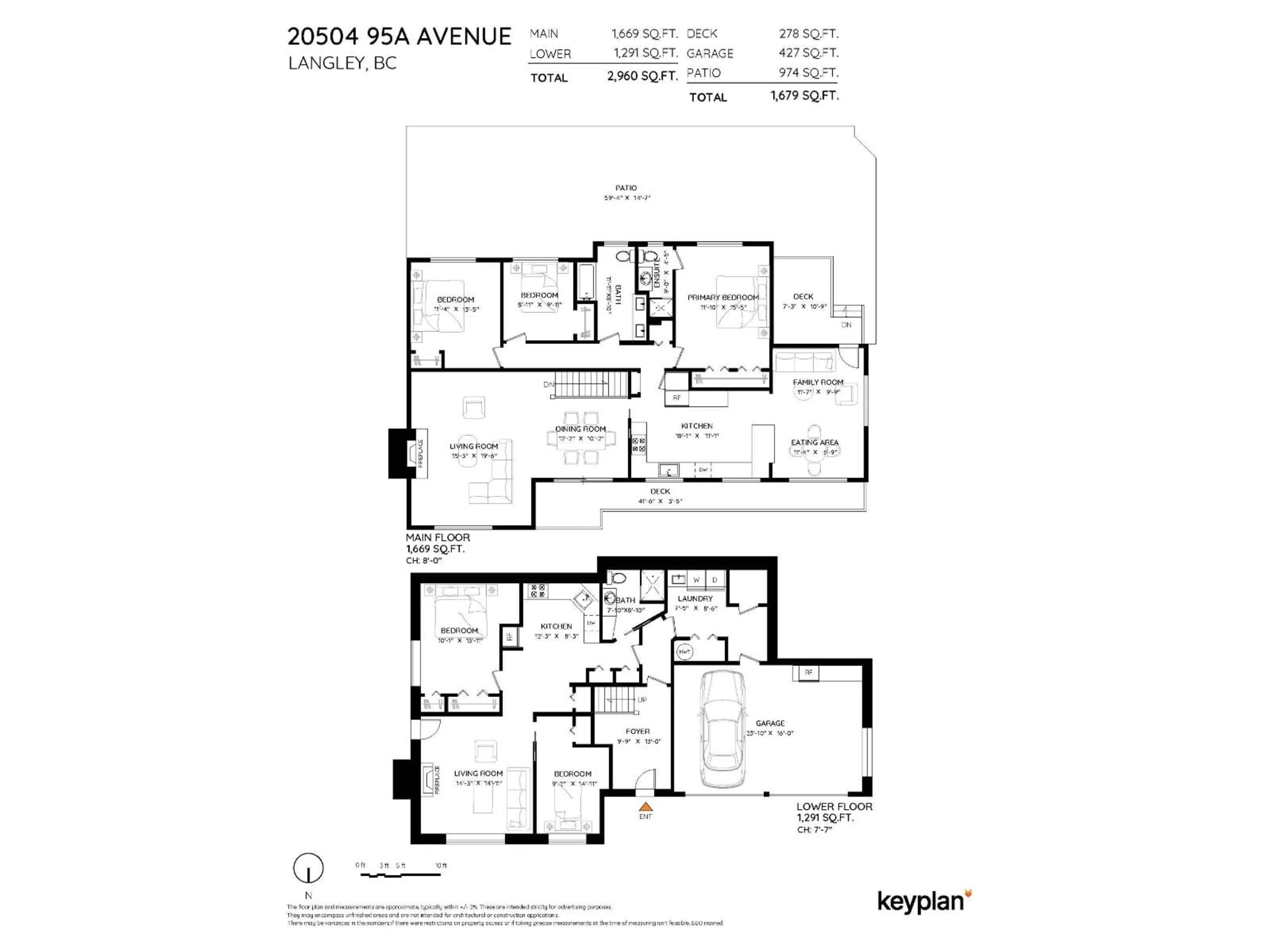 Floor plan for 20504 95A AVENUE, Langley British Columbia V1M1H5