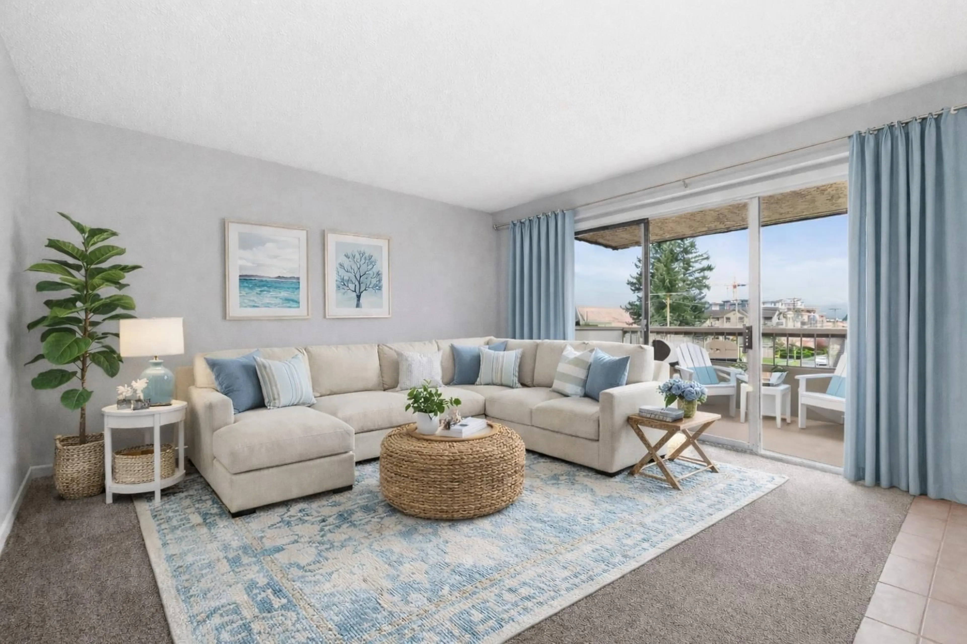 Living room with furniture, carpet floor for 302 - 9477 COOK STREET, Chilliwack British Columbia V2P4J8