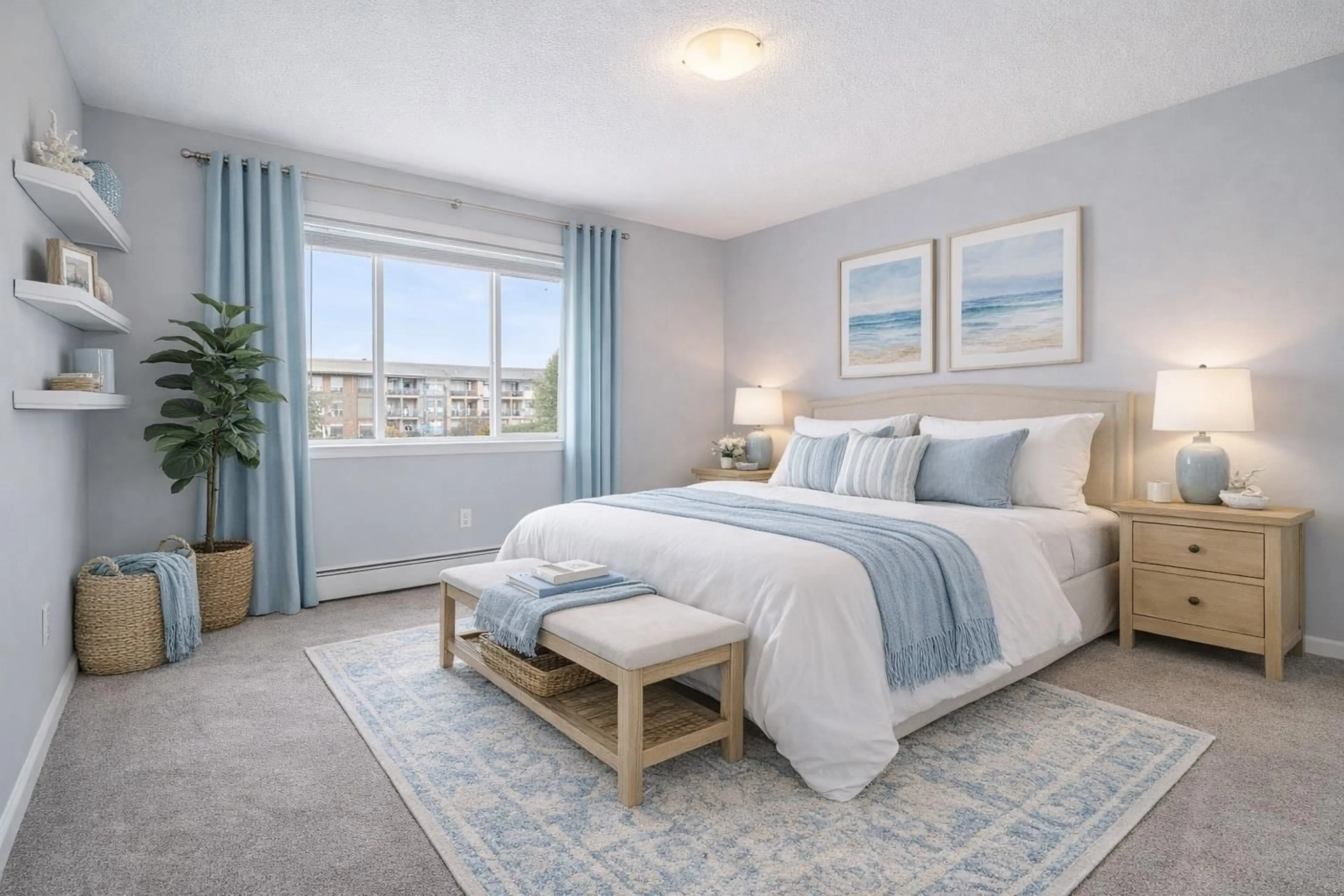 Bedroom with bed, carpet floor for 302 - 9477 COOK STREET, Chilliwack British Columbia V2P4J8