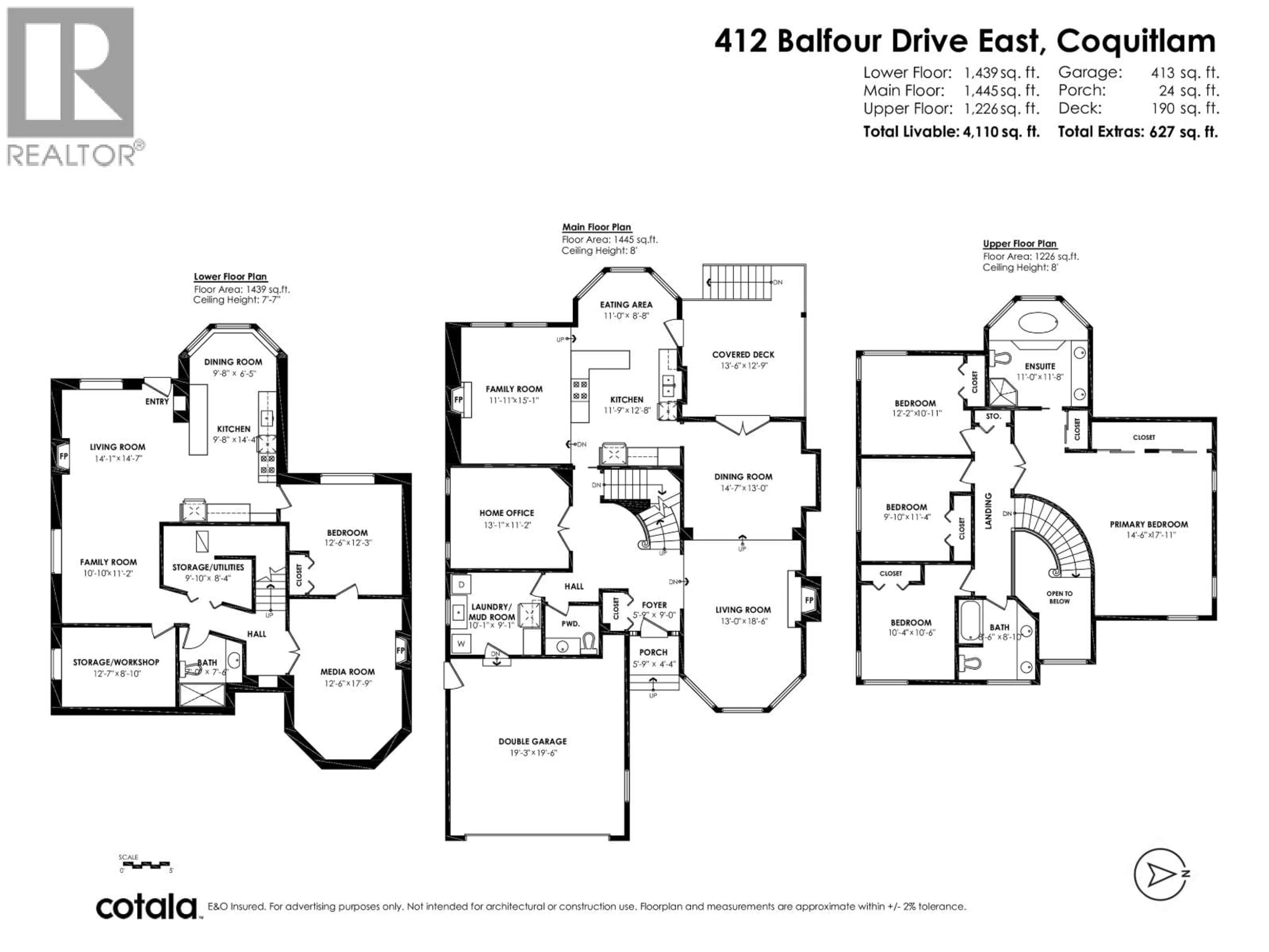 Floor plan for 412 BALFOUR DRIVE, Coquitlam British Columbia V3K6J7
