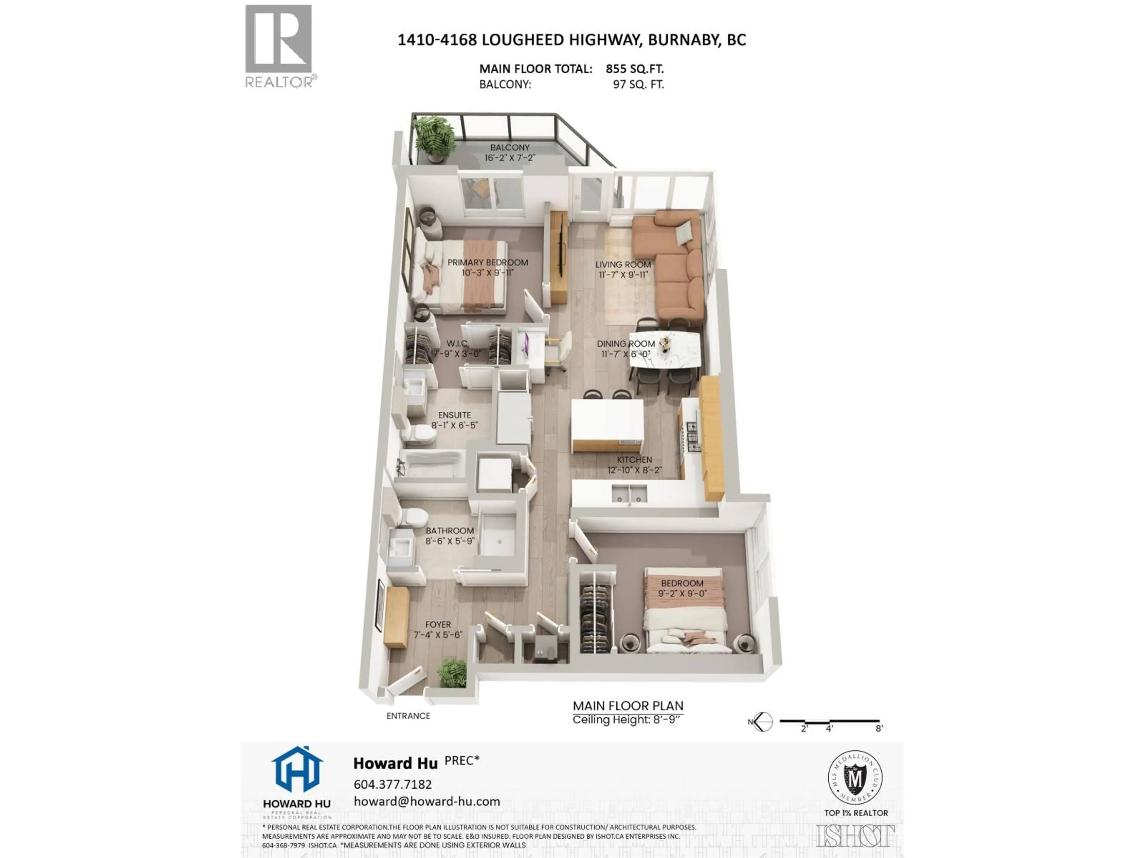 Floor plan for 1410 - 4168 LOUGHEED HIGHWAY, Burnaby British Columbia V5C0N9