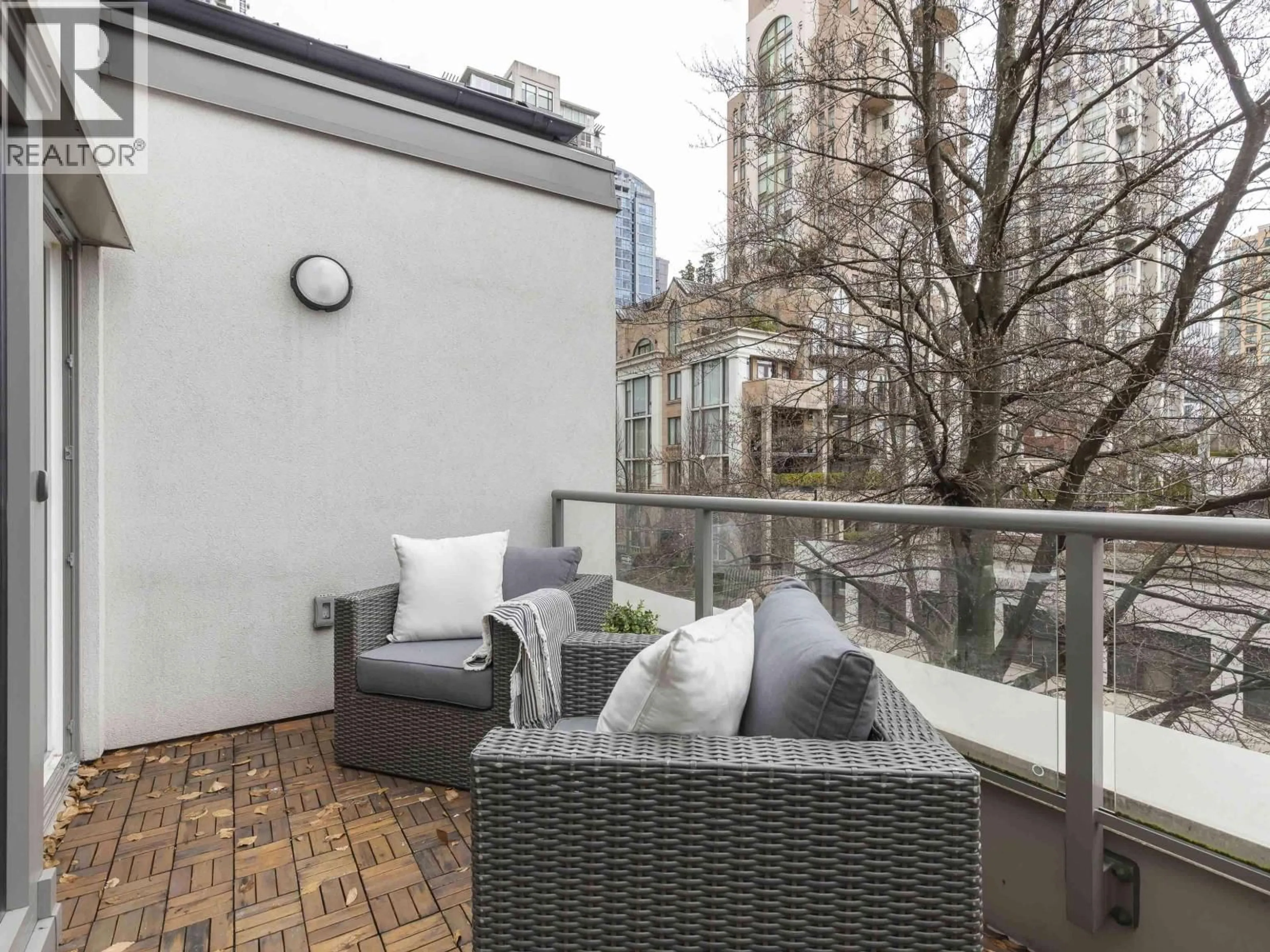 Balcony in the apartment, city buildings view from balcony for 302 - 1323 HOMER STREET, Vancouver British Columbia V6B5T1