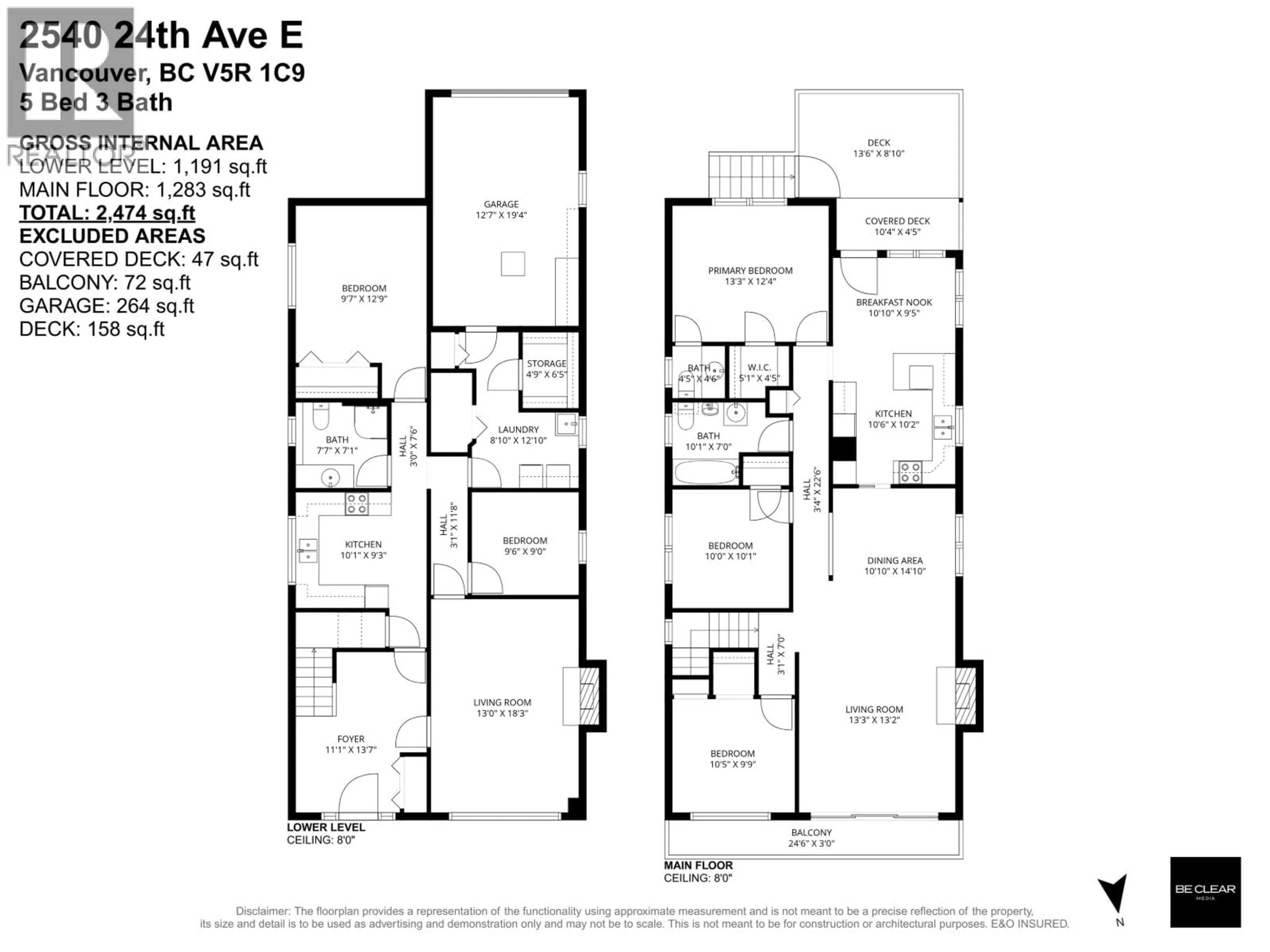 Floor plan for 2540 24TH AVENUE, Vancouver British Columbia V5R1C9