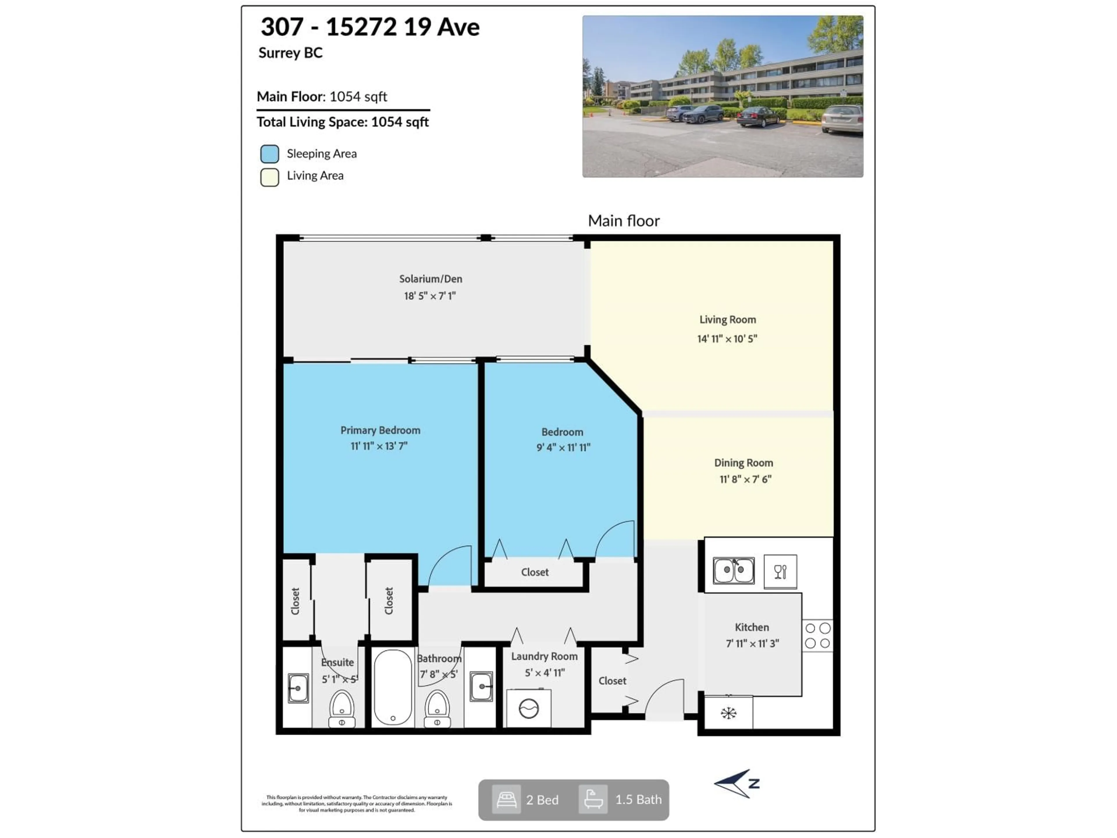 Floor plan for 307 - 15272 19 AVENUE, Surrey British Columbia V4A1X6