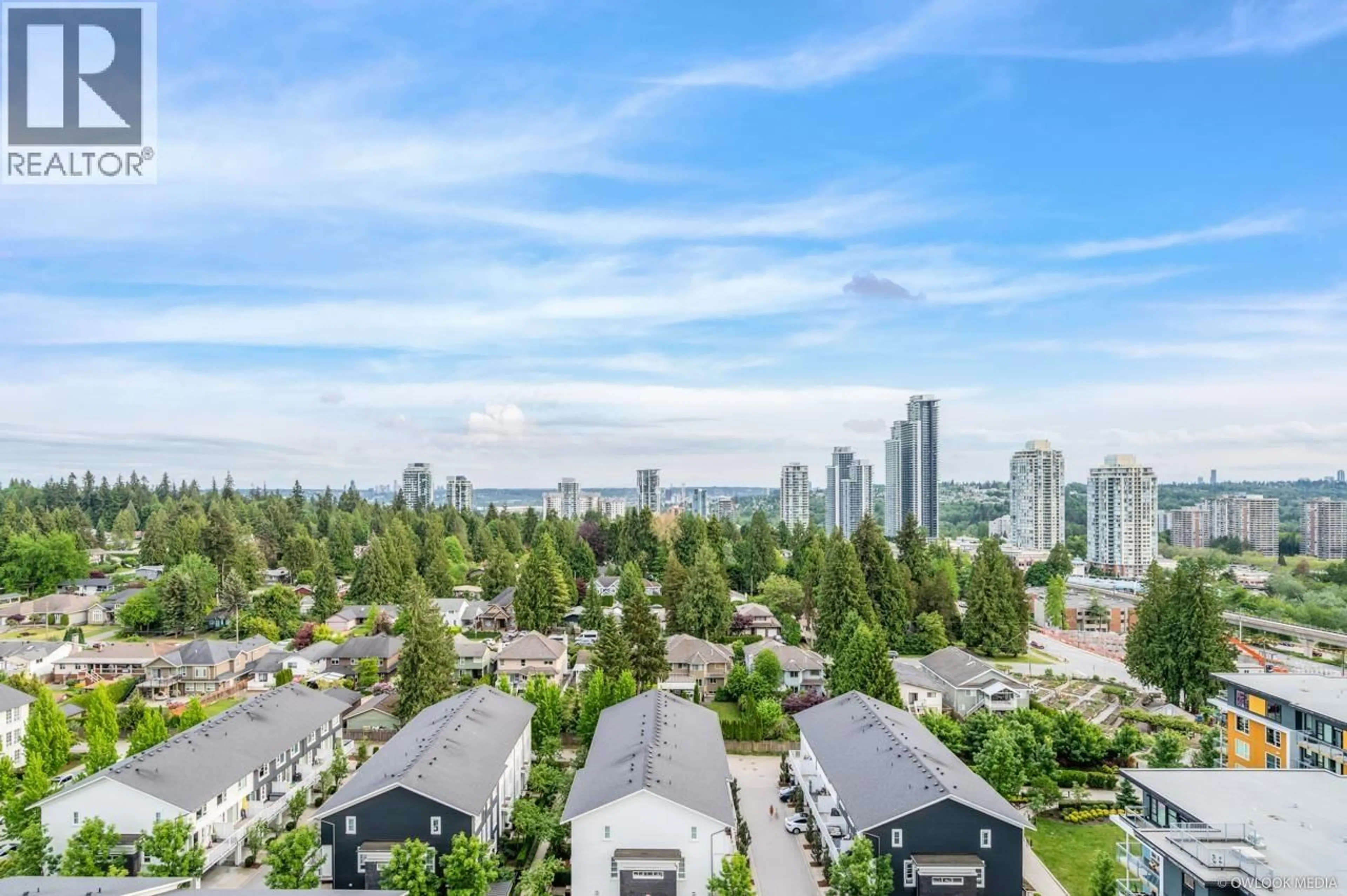 A pic from outside/outdoor area/front of a property/back of a property/a pic from drone, city buildings view from balcony for 1310 - 525 FOSTER AVENUE, Coquitlam British Columbia V3J0H6