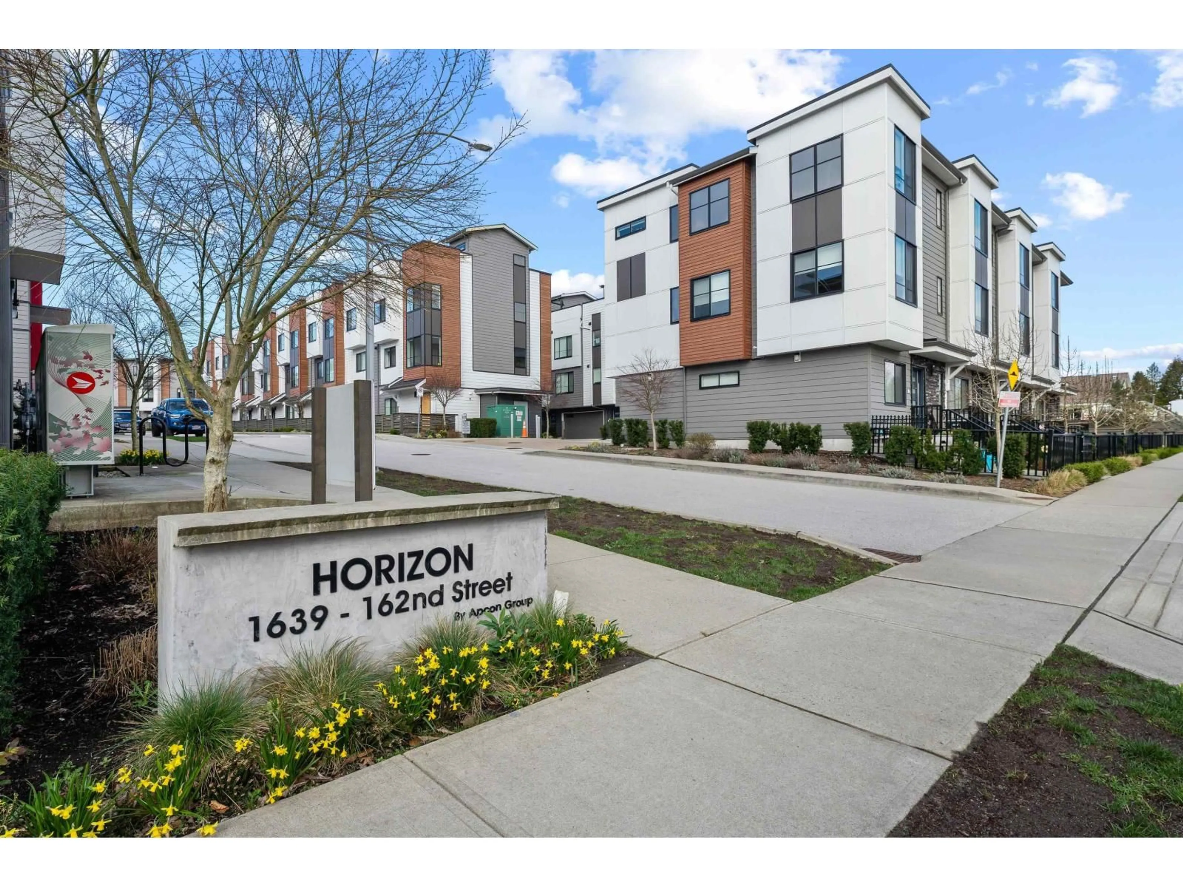 A pic from outside/outdoor area/front of a property/back of a property/a pic from drone, street for 56 - 1639 162 STREET, Surrey British Columbia V4A4Y1