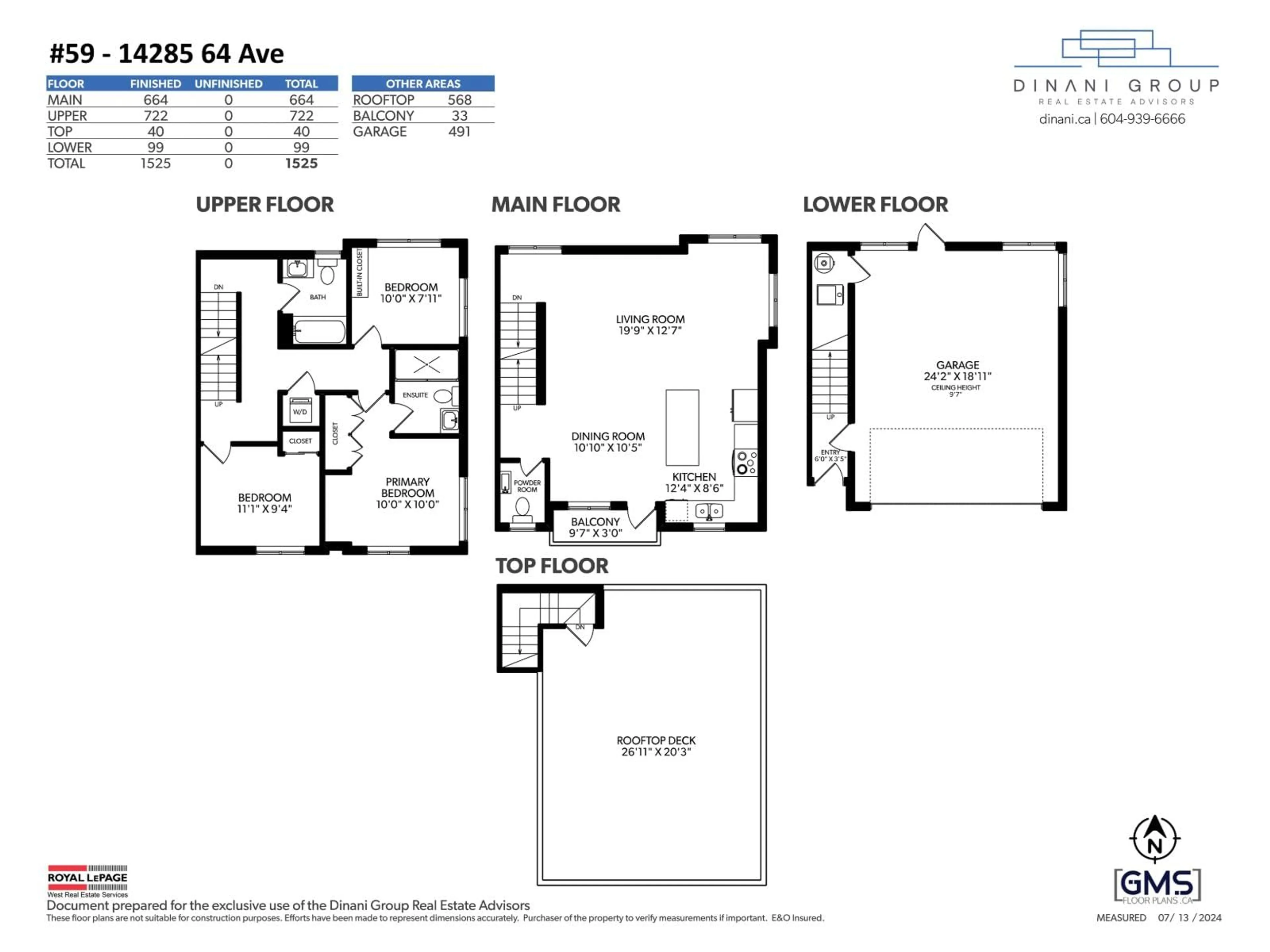 Floor plan for 59 - 14285 64 AVENUE, Surrey British Columbia V3W1Z2