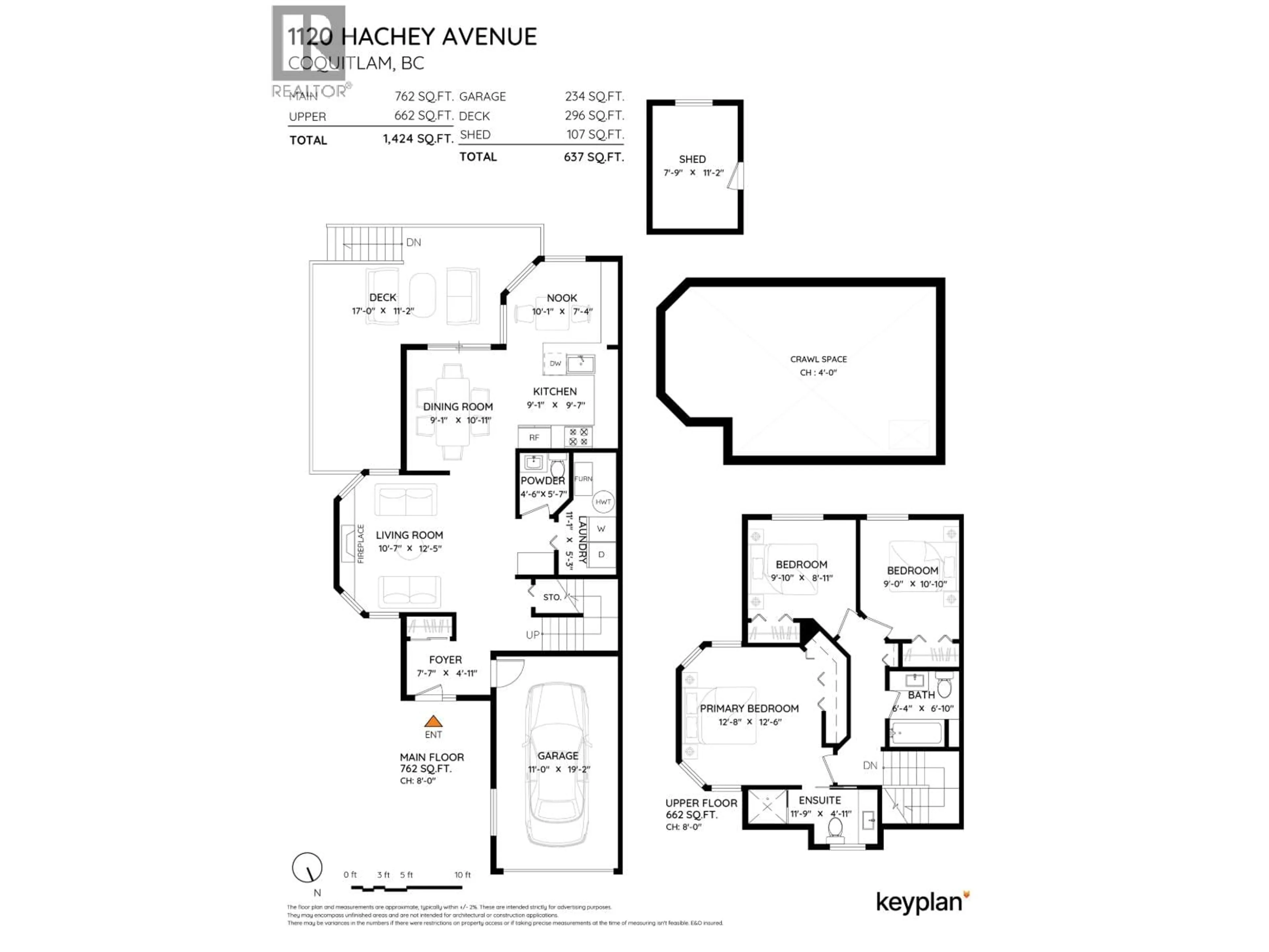 Floor plan for 1120 HACHEY AVENUE, Coquitlam British Columbia V3K2H4